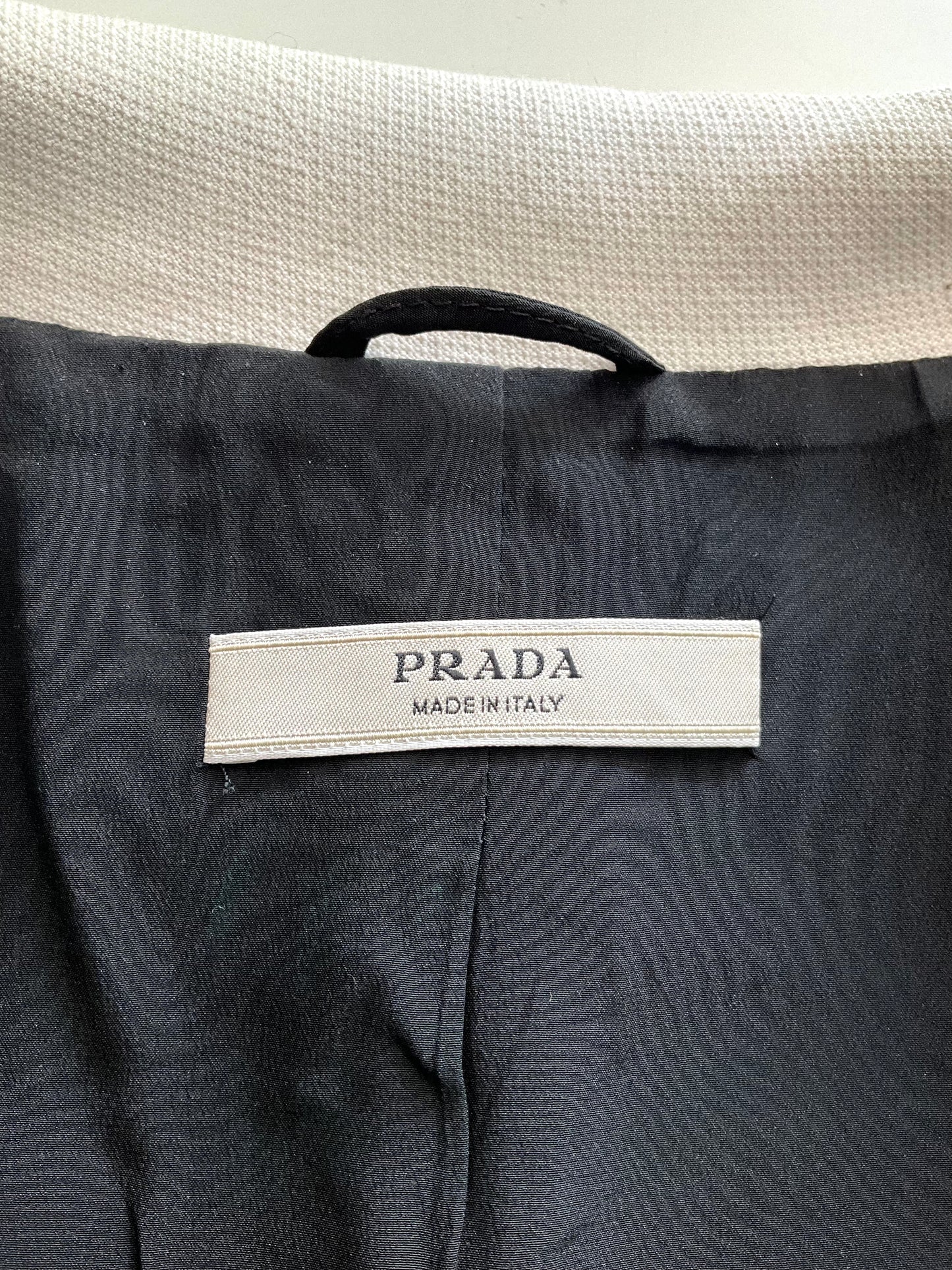 2000s/10s Prada Black and White Cotton Skirt Suit, XS