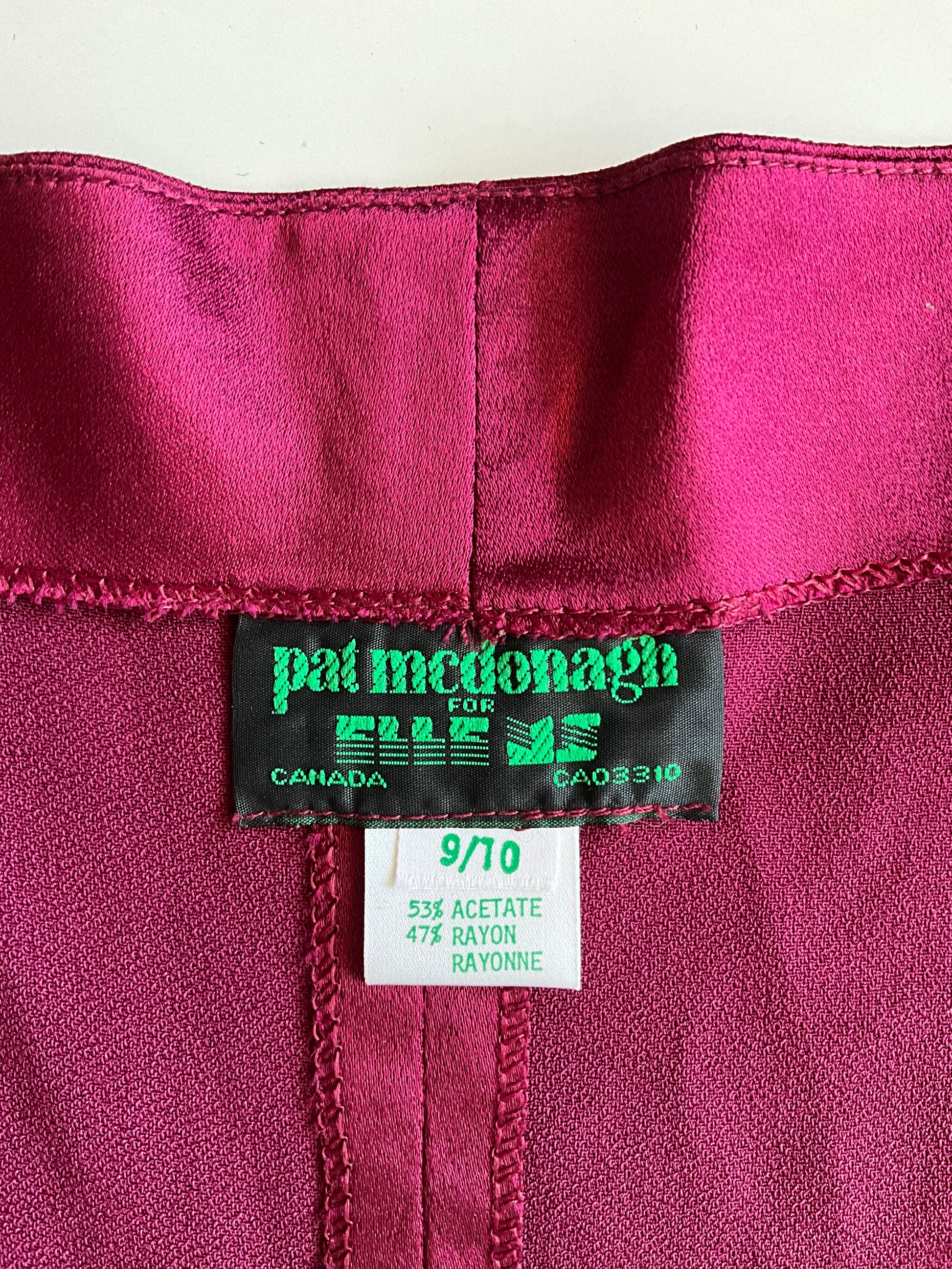 Vintage Deadstock 1990s Black and Maroon Satin Sweetheart Strap Tops, S/XS