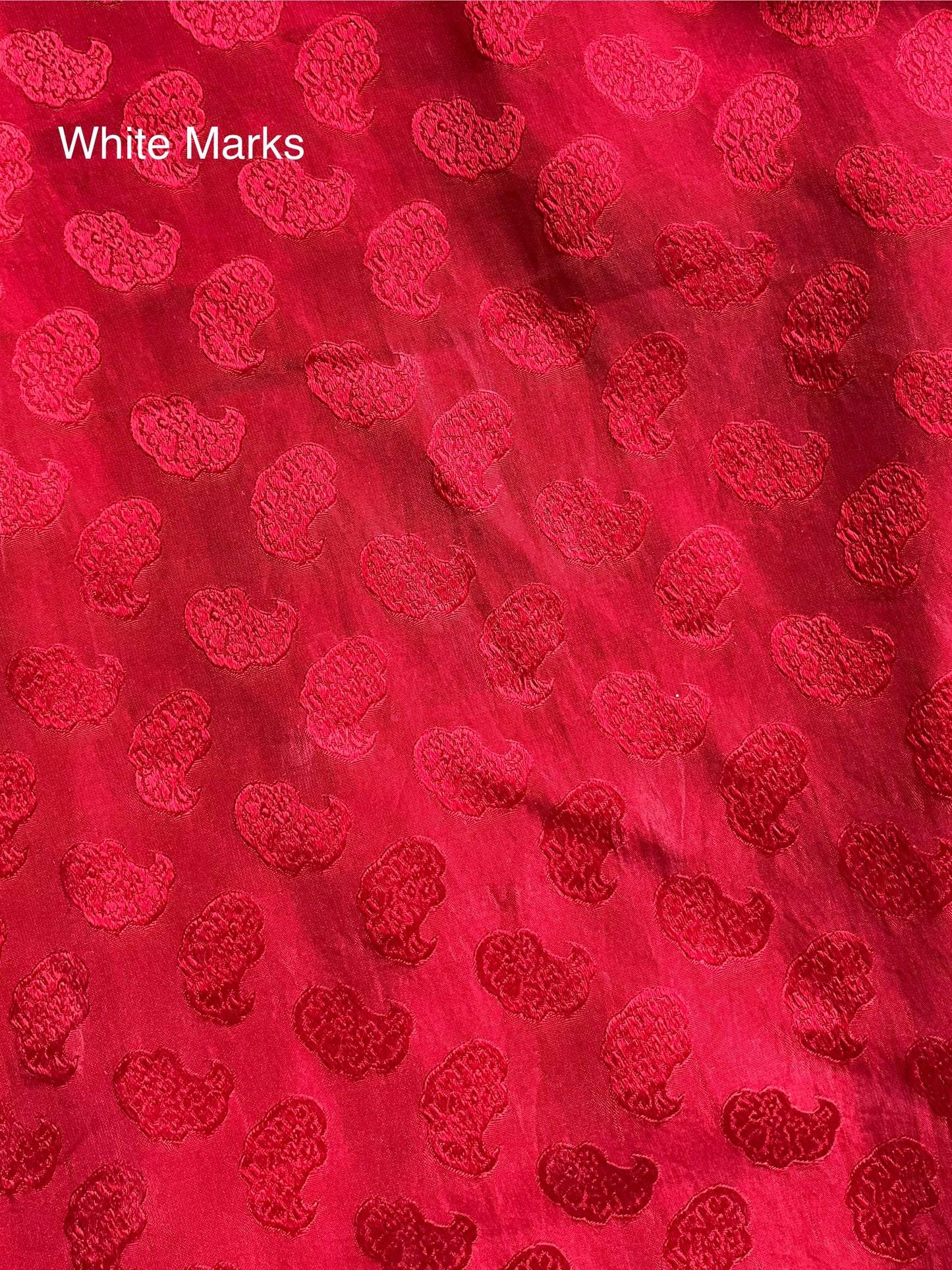 Vintage 1950s Men's Red Satin Damask Pyjama Set, Large 