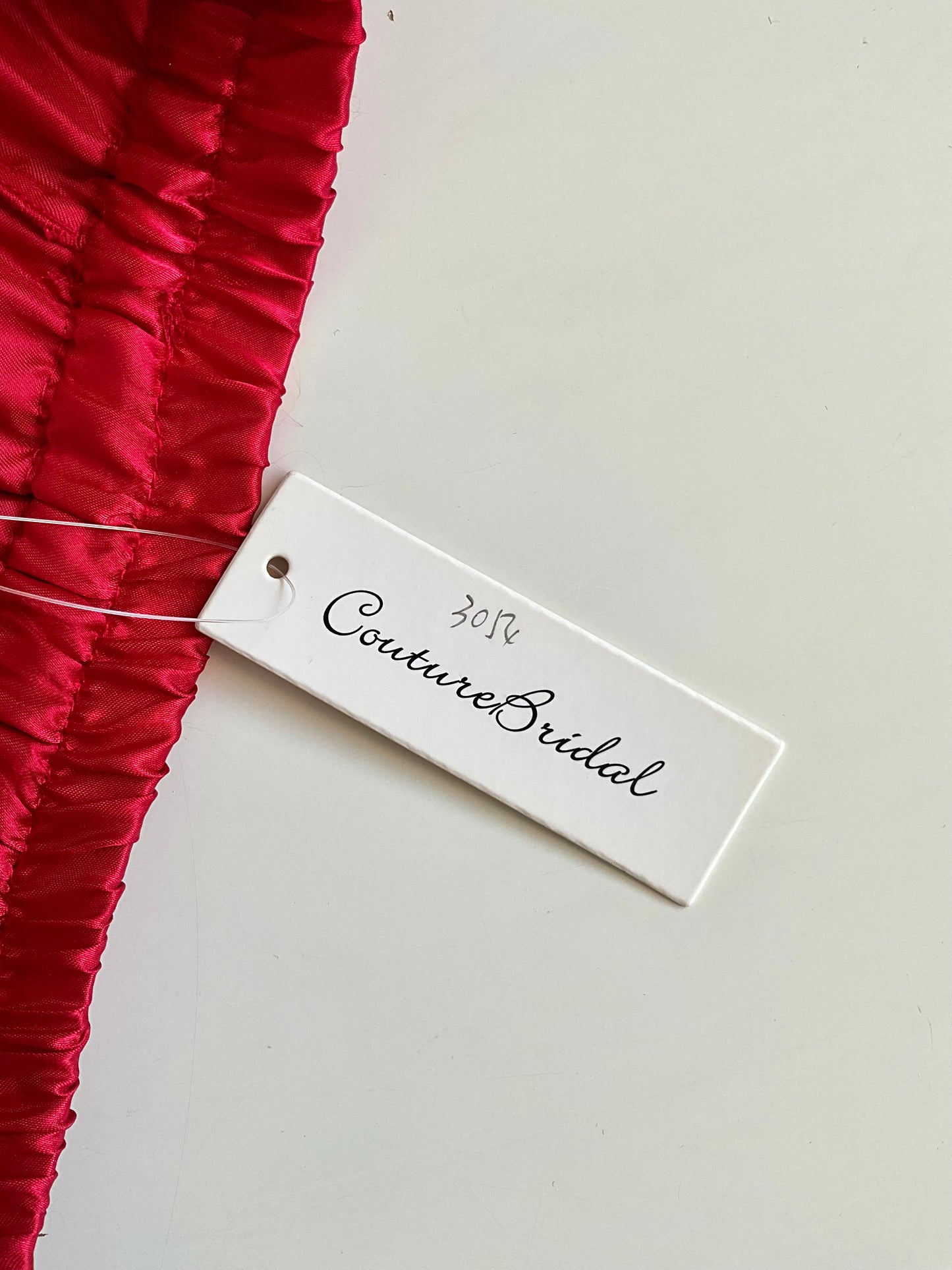 Vintage Deadstock Ruby Red Tulle Maxi Skirt, L/XL