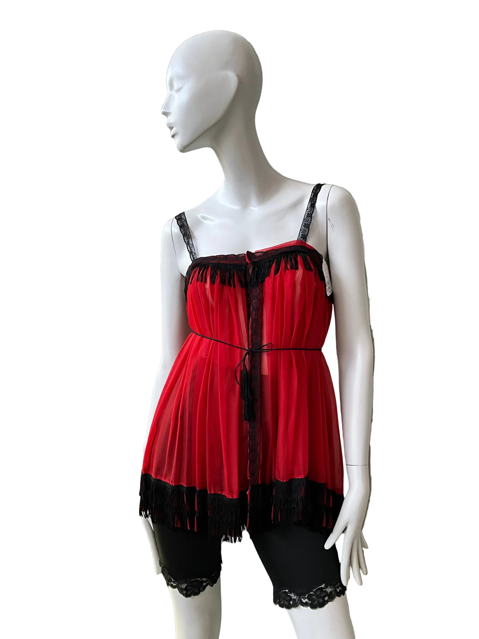 red and black lingerie dress Red Metallic Devil Lingerie Dress YOMORIO