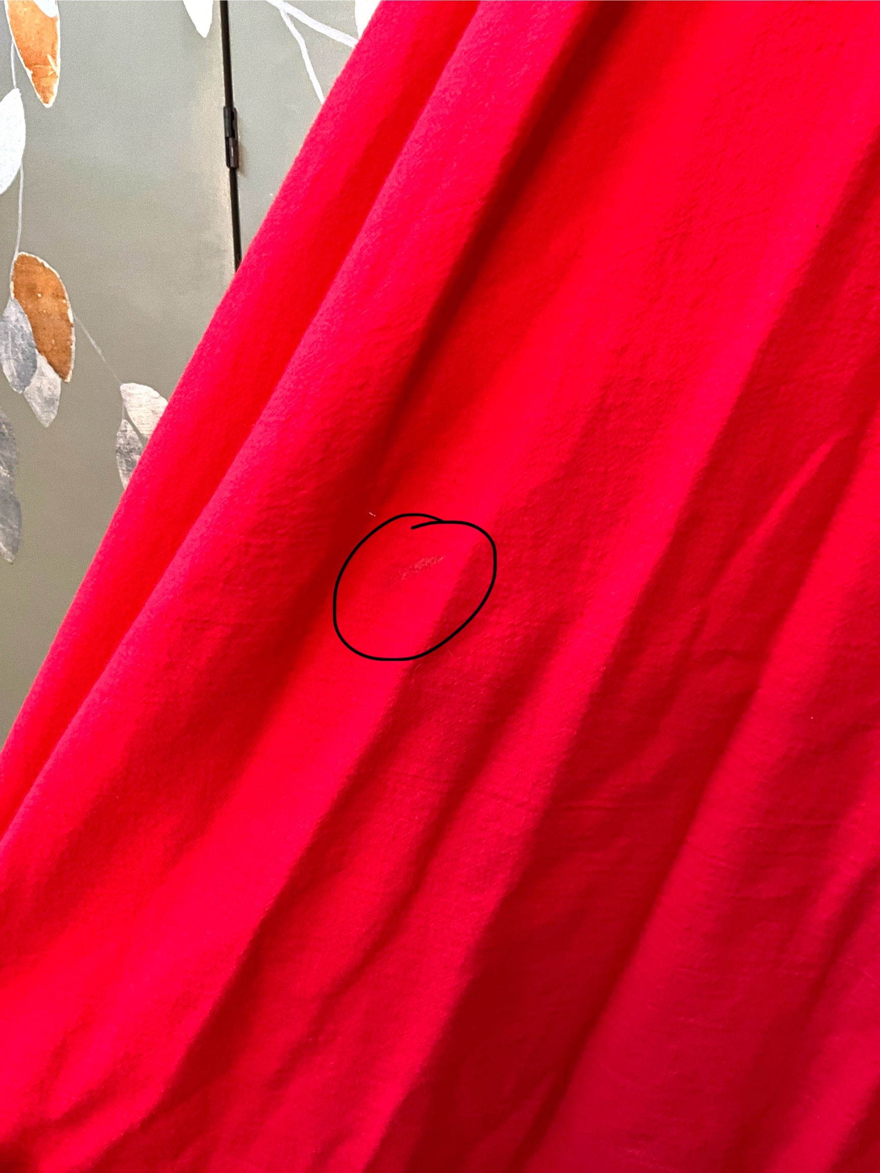 Vintage 1980s Red Cotton Tank Top Maxi Dress, Made in USA, S/M