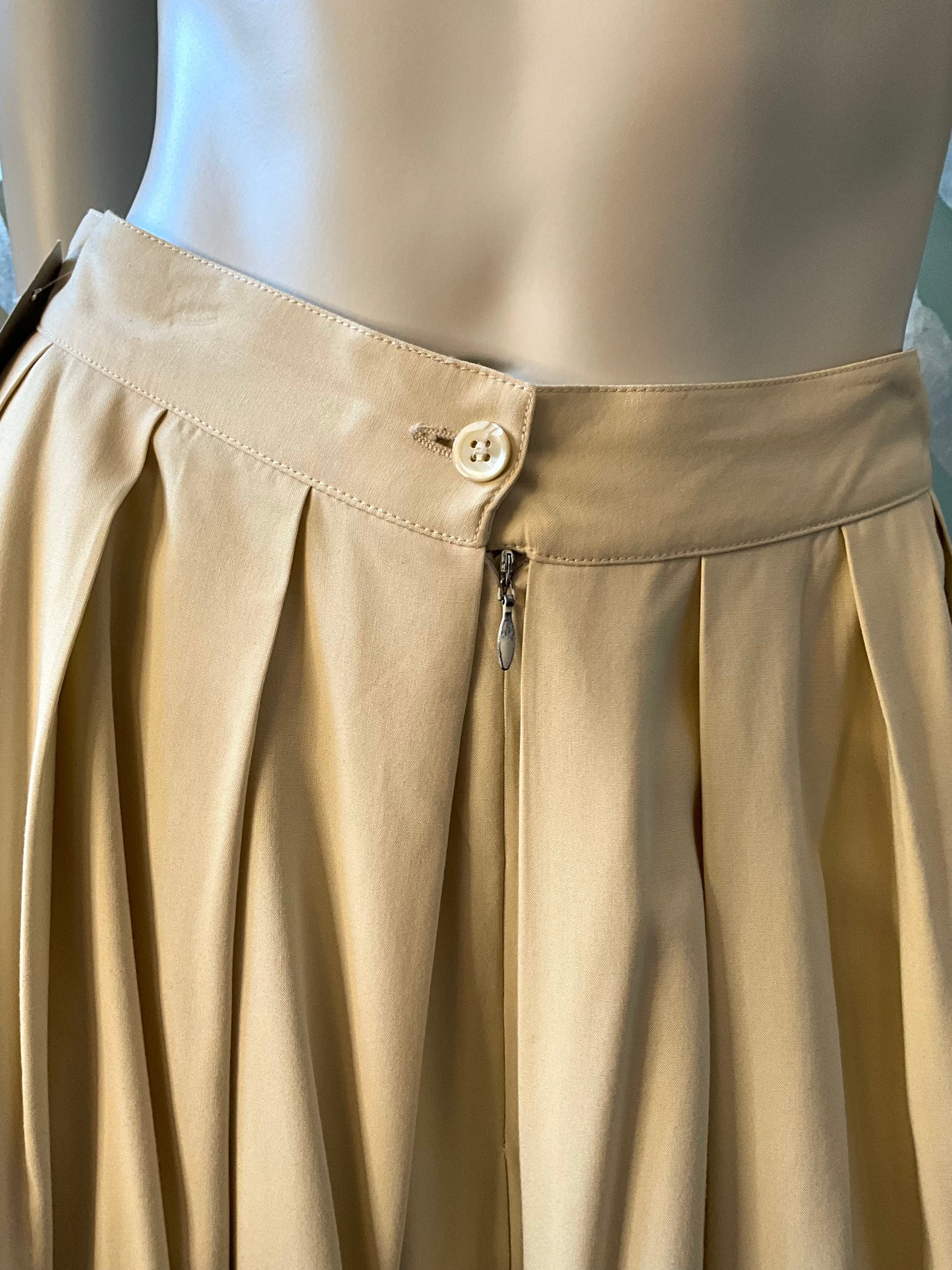 Vintage 1980s Cream Sophie Sitbon Wide Pleated Trousers, W28