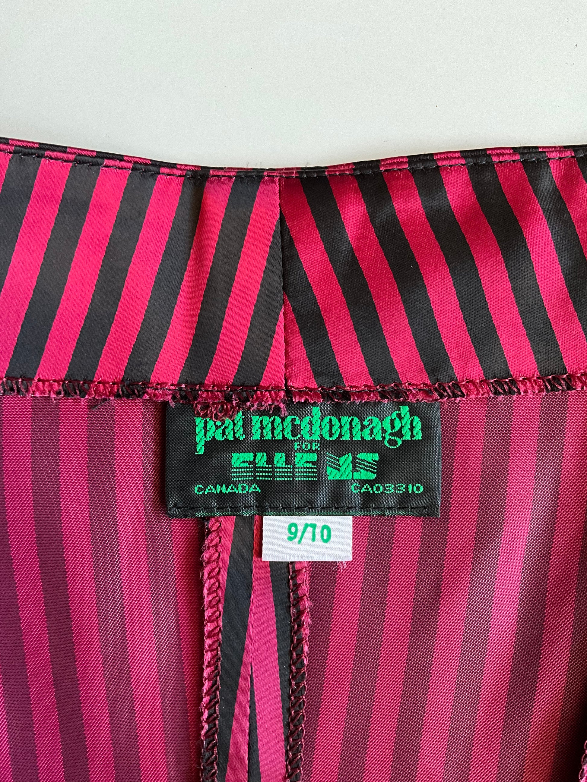 Vintage Deadstock 1990s Black and Maroon Satin Sweetheart Strap Tops, S/XS