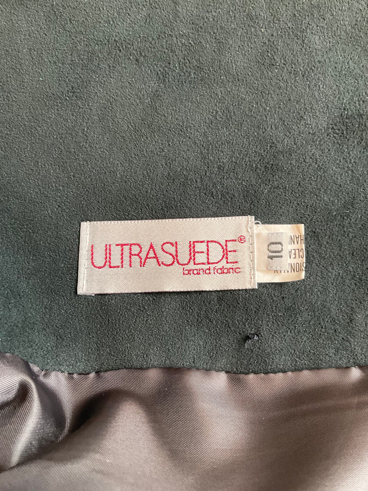 Vintage 1980s Black Ultra Suede Shorts and Jacket Set, Medium