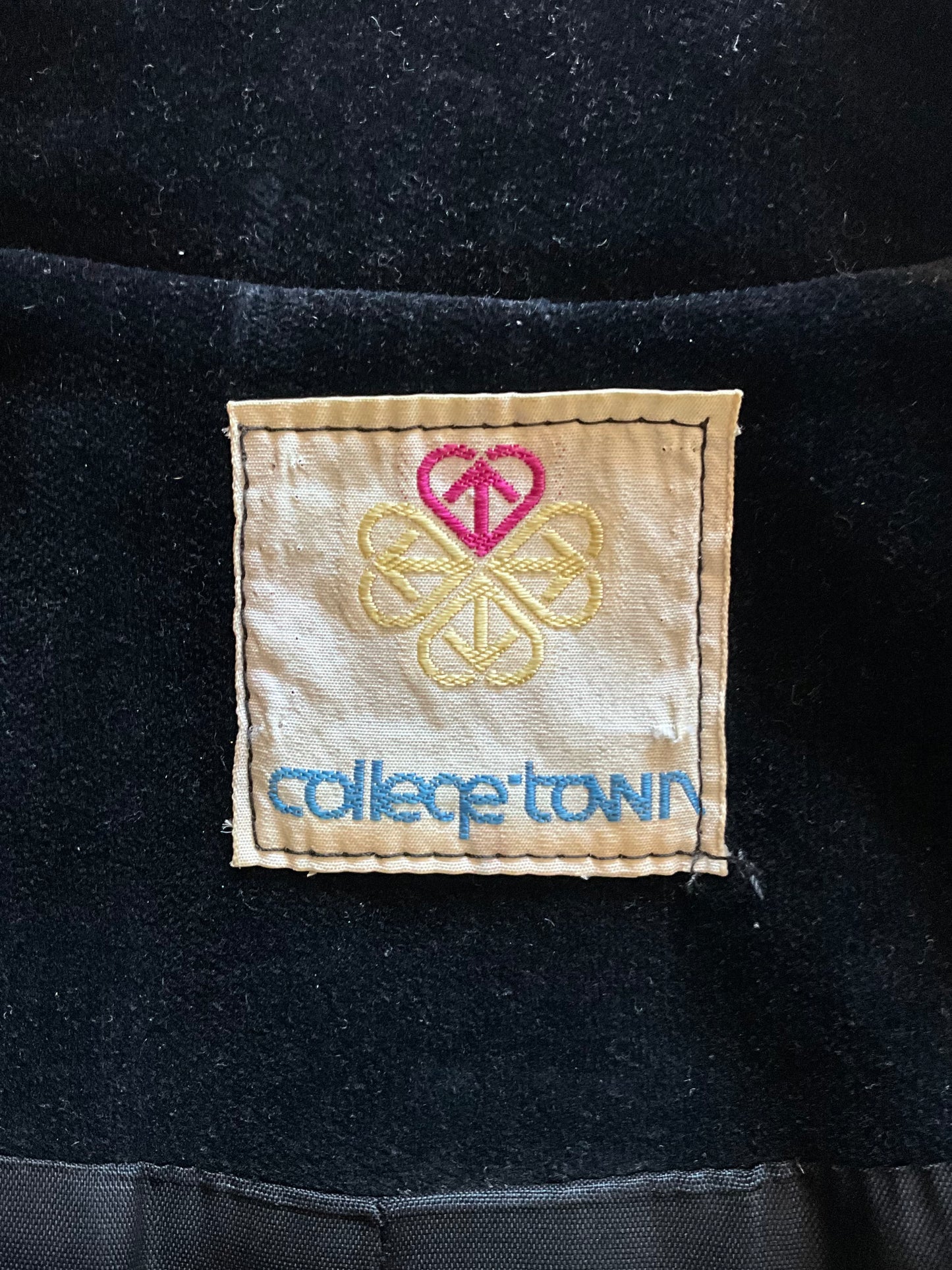 Vintage 1970s Black Velvet 3 Piece Skirt, Vest and Jacket Set, XS