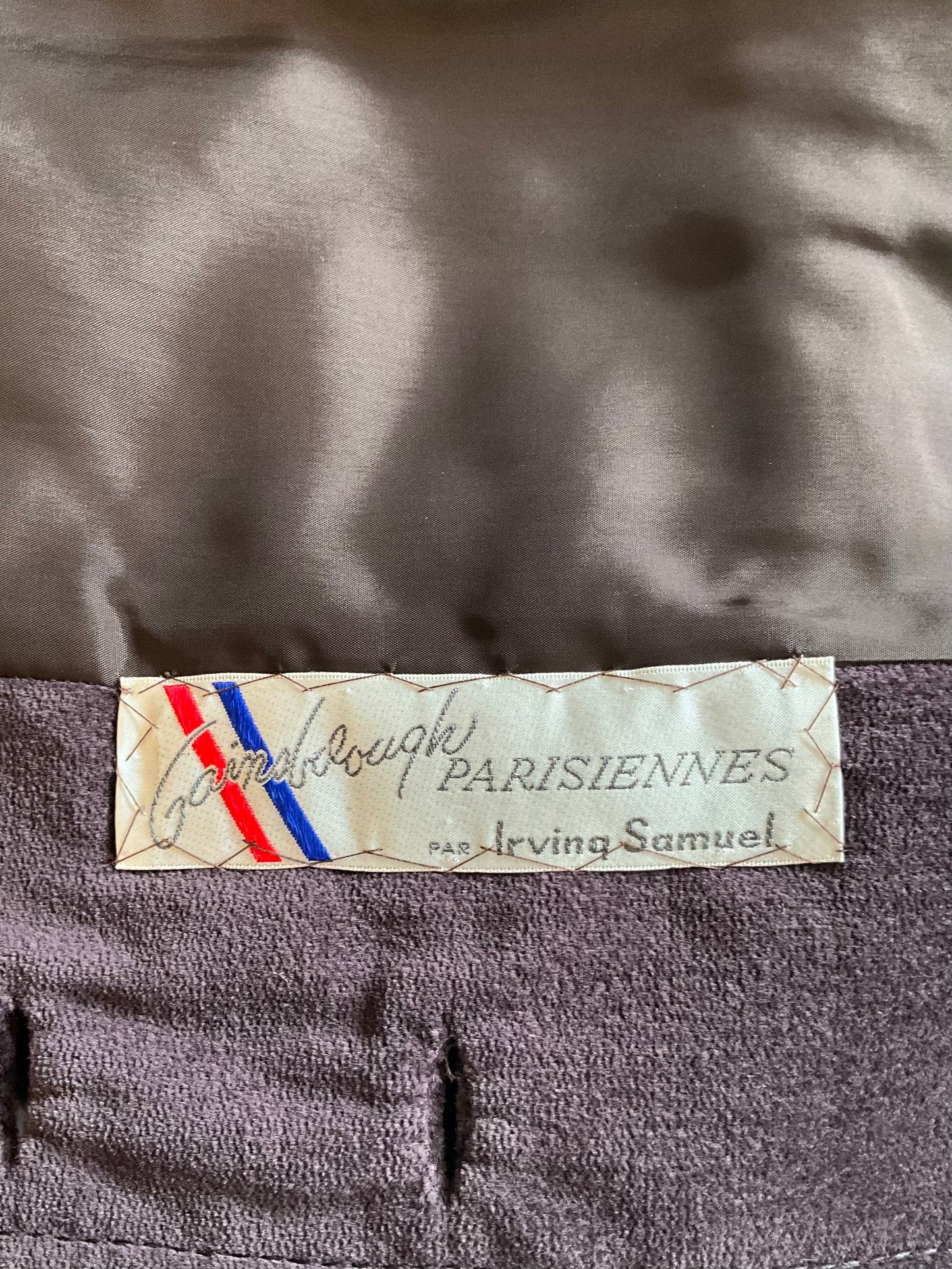 Vintage 1970s Dark Brown Velvet Wide Leg Pant Suit, Small 