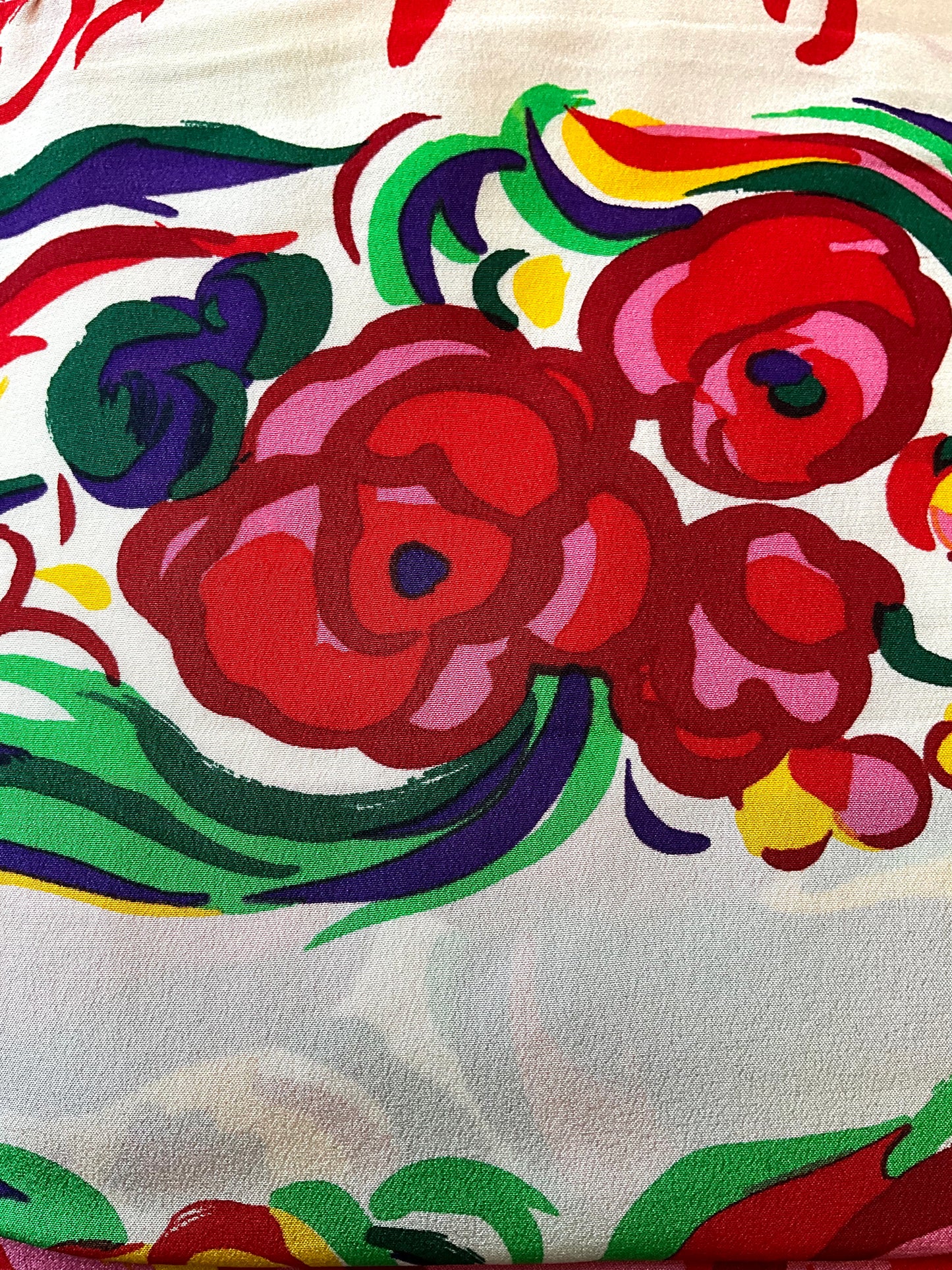 Colorful floral pattern on a white background