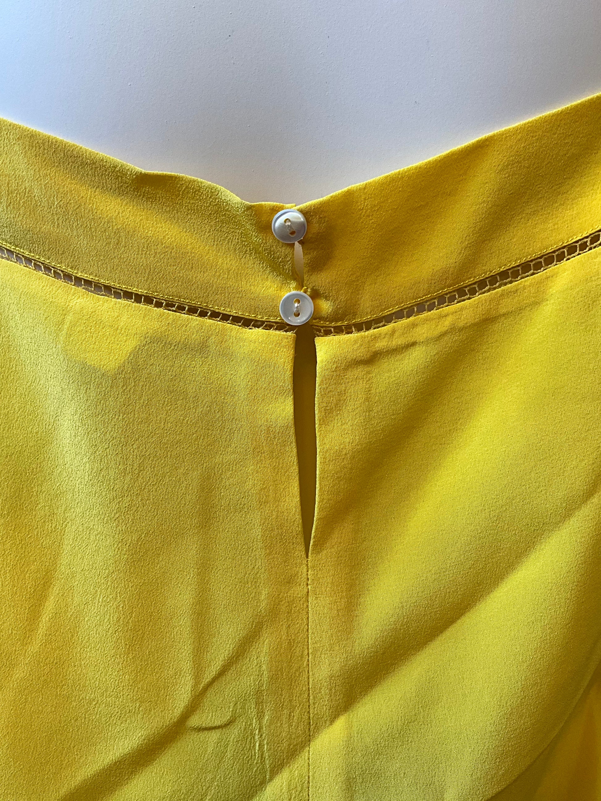 Vintage 1980s Chloe Yellow Silk Camisole Top, Medium