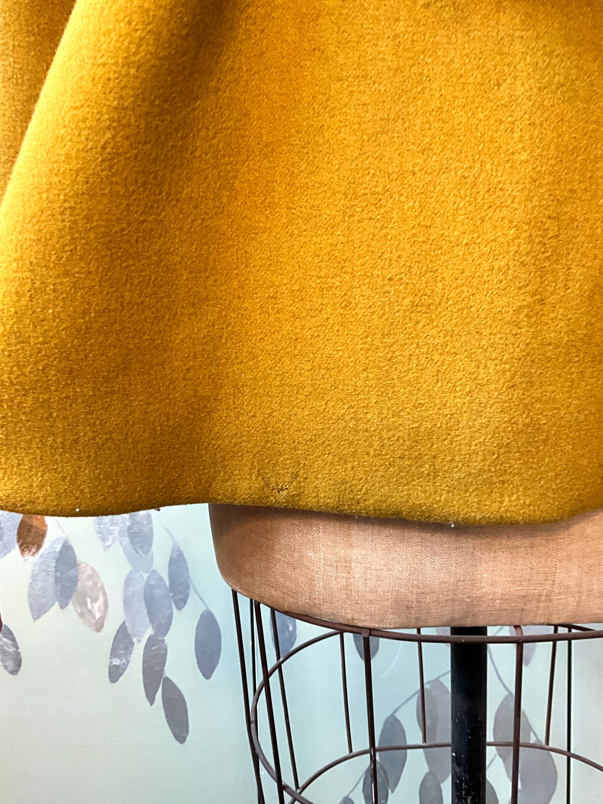 Vintage 1990s Yellow Wool Raglan Sleeve Coat, Large 