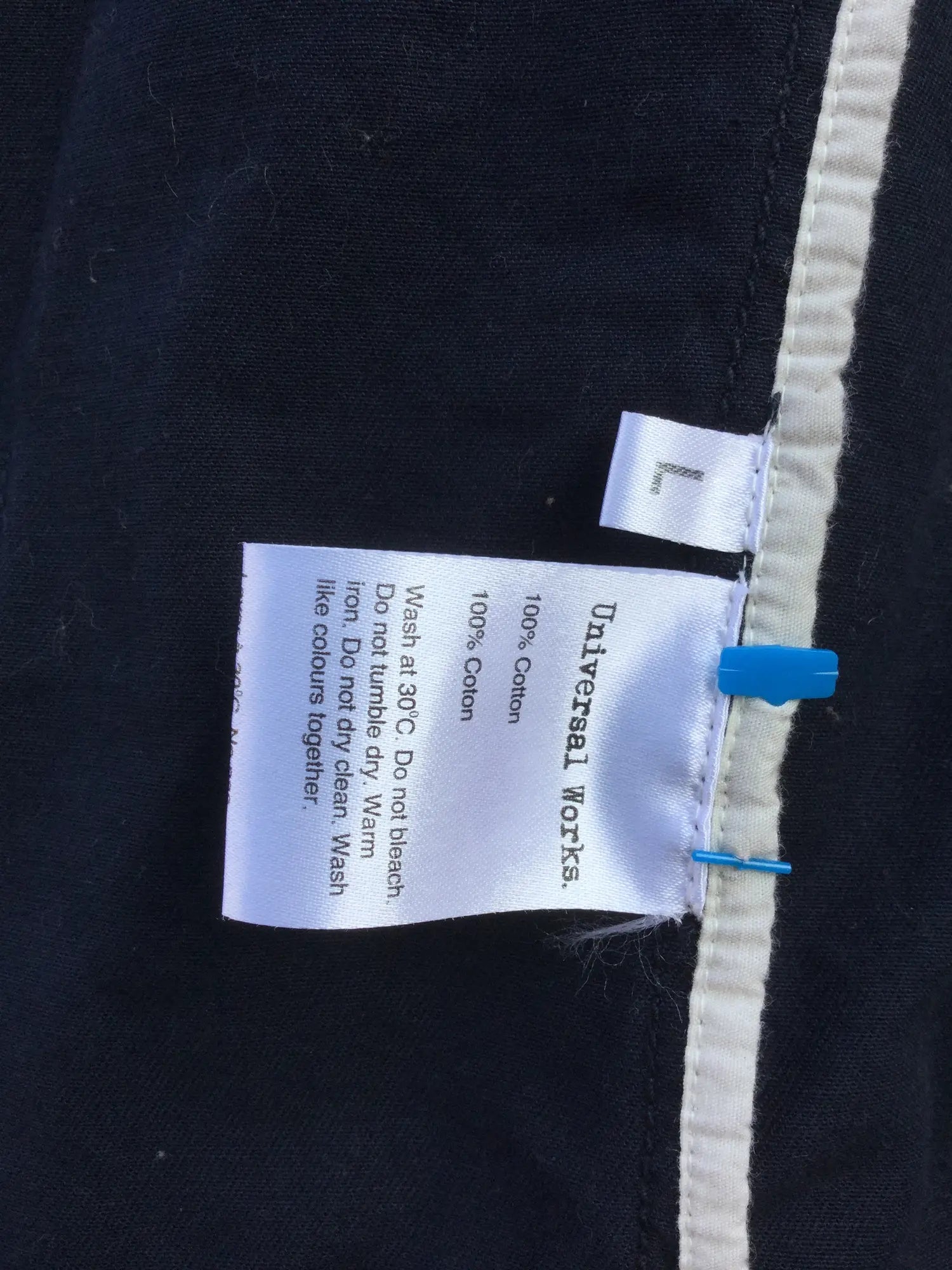 2010s Universal Works Navy Cotton Work Waistcoat, Large