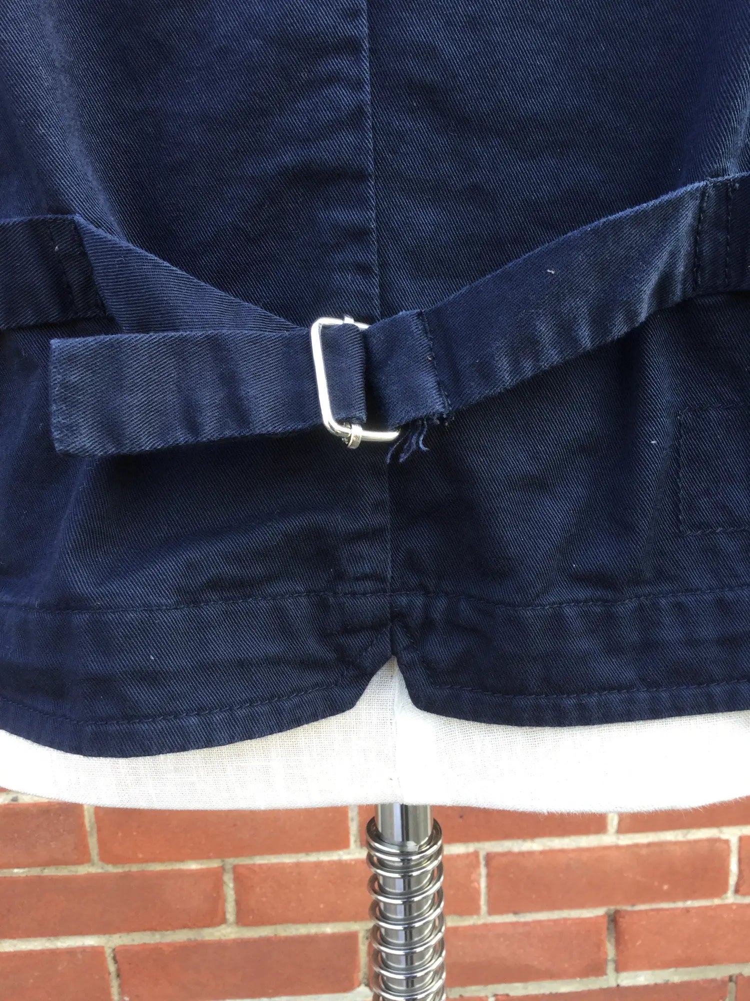 2010s Universal Works Navy Cotton Work Waistcoat, Large