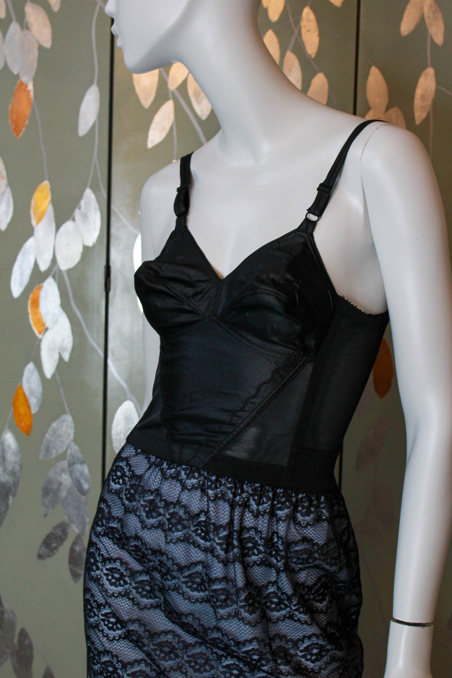 1980s Black Bustier, 36B