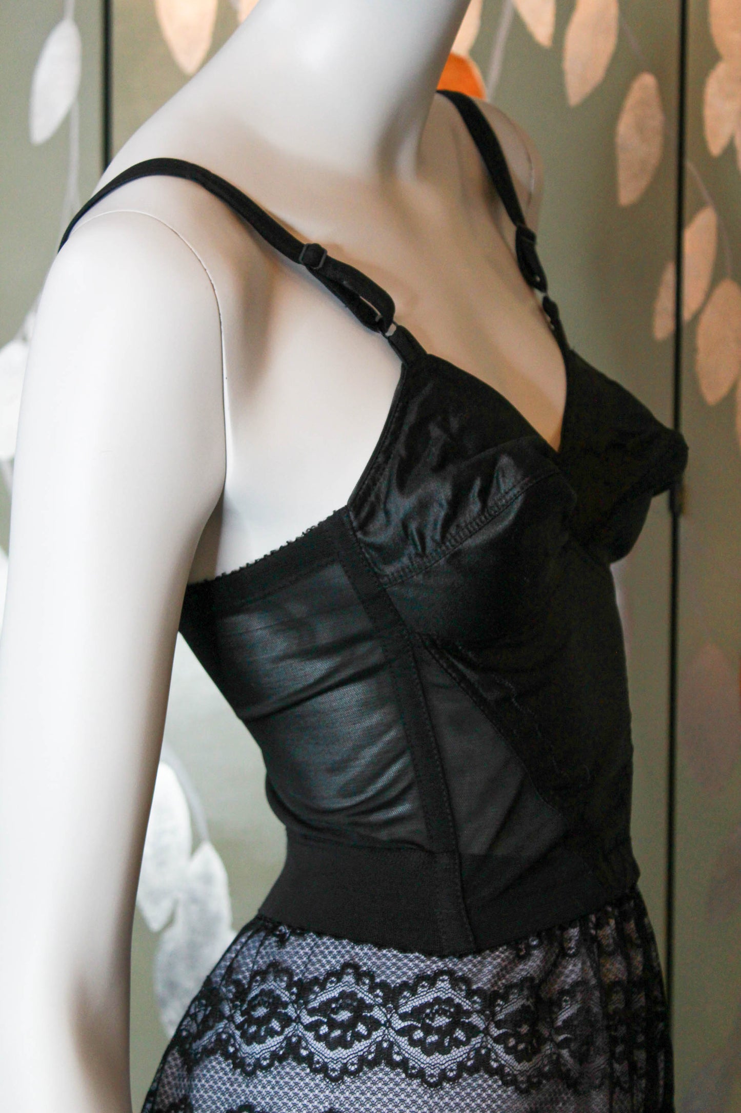 1980s Black Bustier, 36B