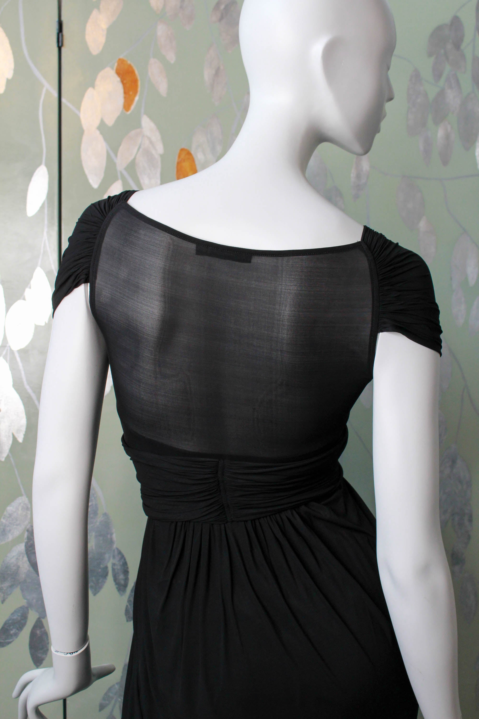 DKNY Black Draped Dress