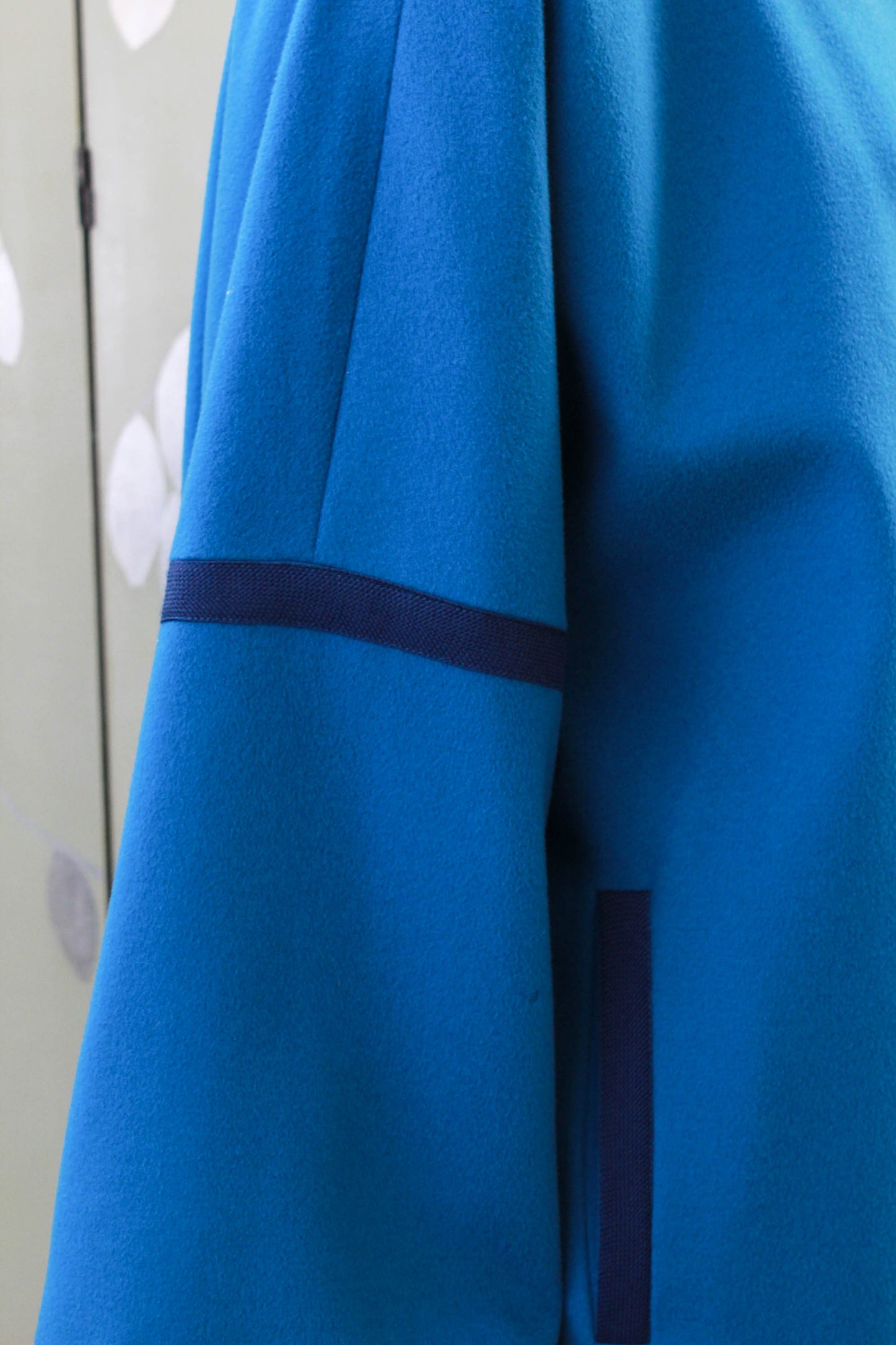 1980s Guy Laroche Blue Wool Coat, Large