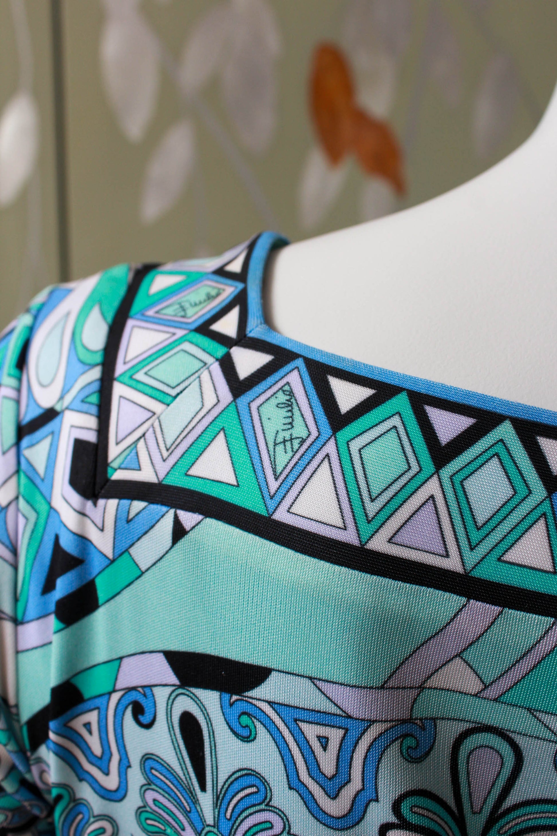 Vintage 2000s y2k Blue Jersey Pucci Print Mini Dress, Small/Medium Ian Drummond Vintage Vintage 2000s y2k Blue Jersey Pucci Print Mini Dress, Small/Medium Ian Drummond Vintage