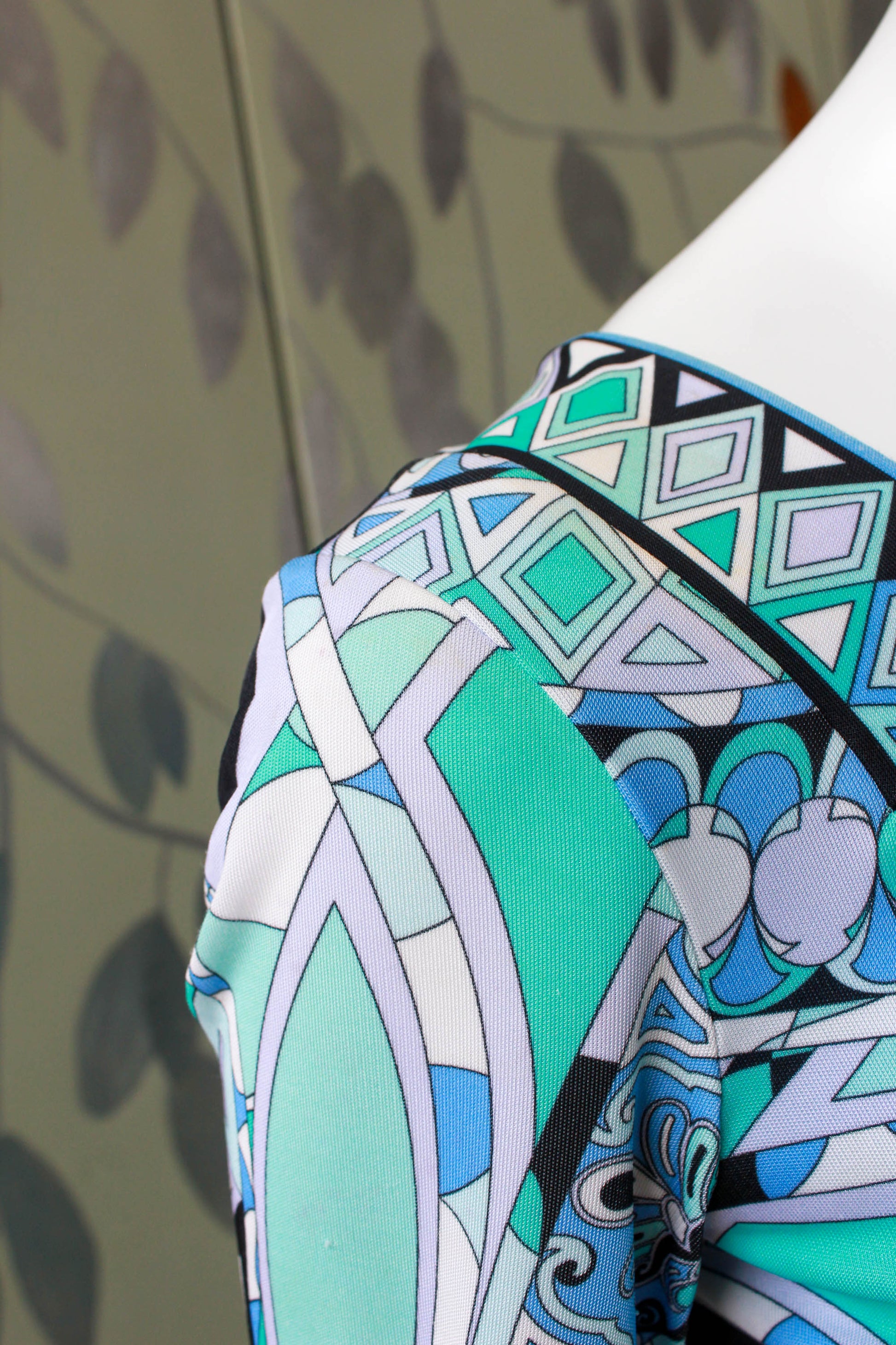 Vintage 2000s y2k Blue Jersey Pucci Print Mini Dress, Small/Medium Ian Drummond Vintage Vintage 2000s y2k Blue Jersey Pucci Print Mini Dress, Small/Medium Ian Drummond Vintage