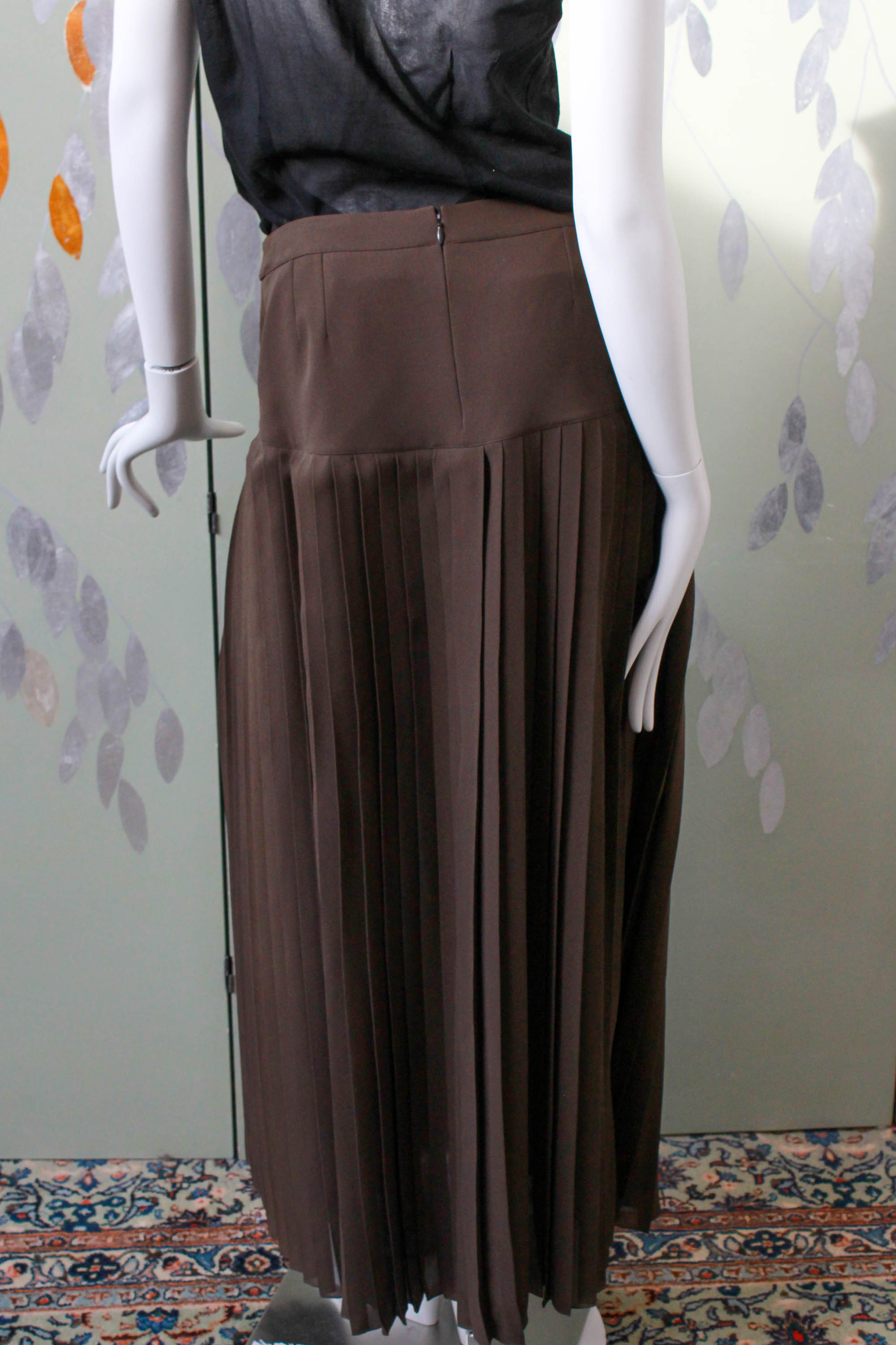 Pleated maxi 2024 skirt 90s