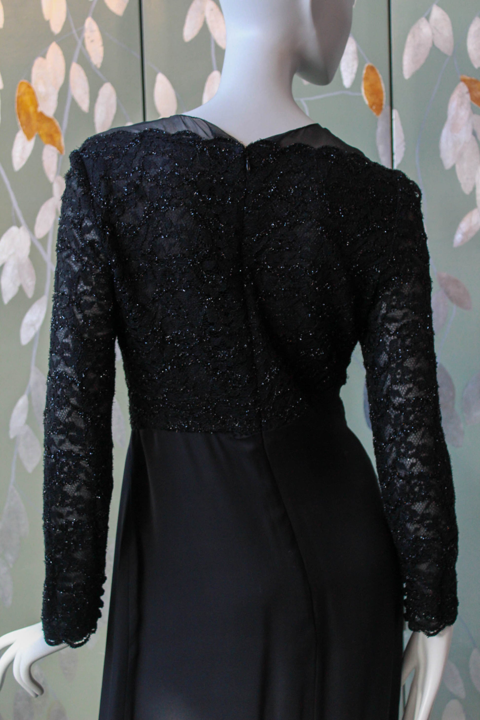Vintage 1980s Carolina Herrera Black Lace Dress, Small Ian Drummond Vintage Vintage 1980s Carolina Herrera Black Lace Dress, Small Ian Drummond Vintage