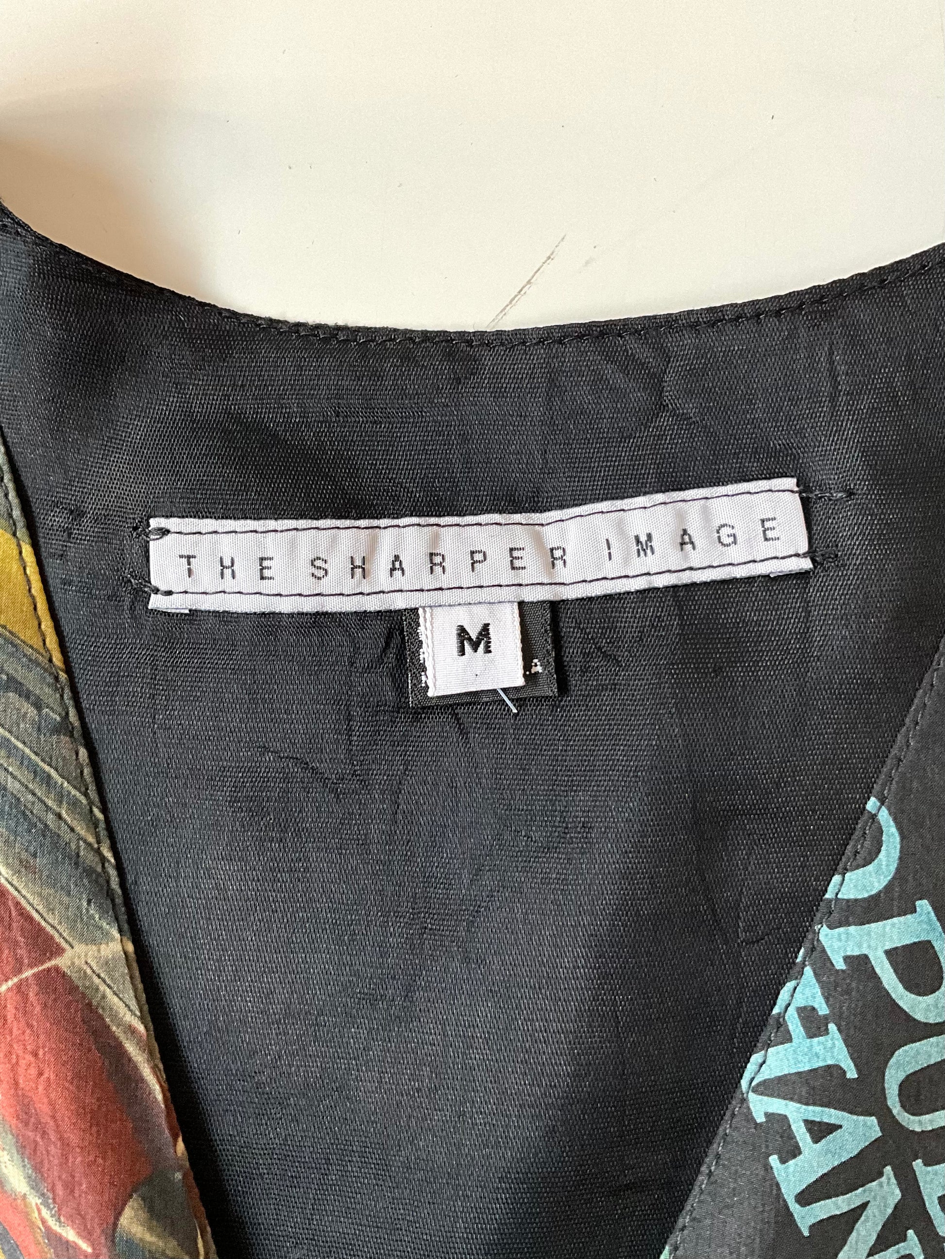 Vintage 1980s Canadian Car Mechanic Magazine Novelty Print Silk Waistcoat, Medium 