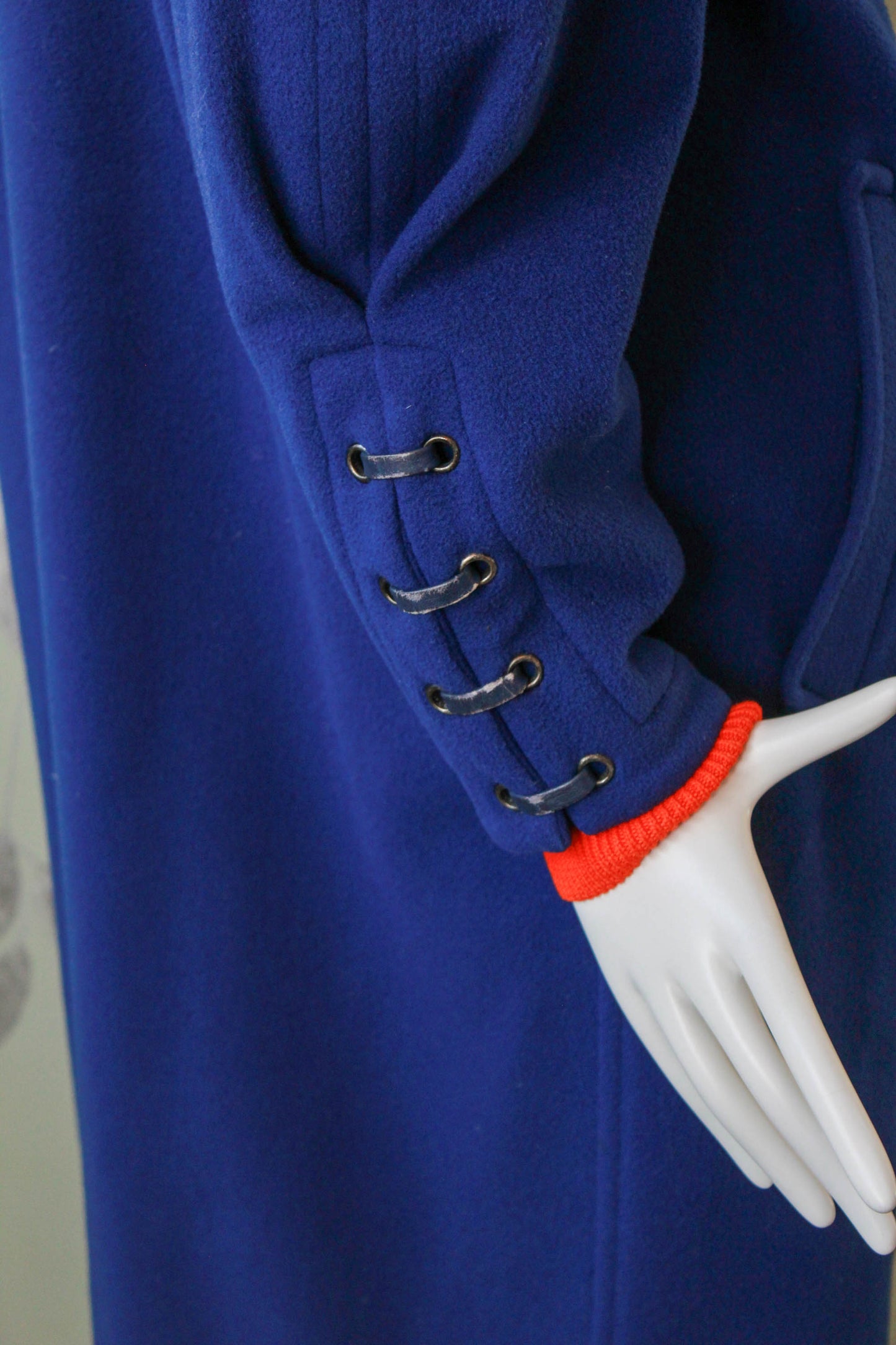 1980s Claude Montana Royal Blue Coat, Large