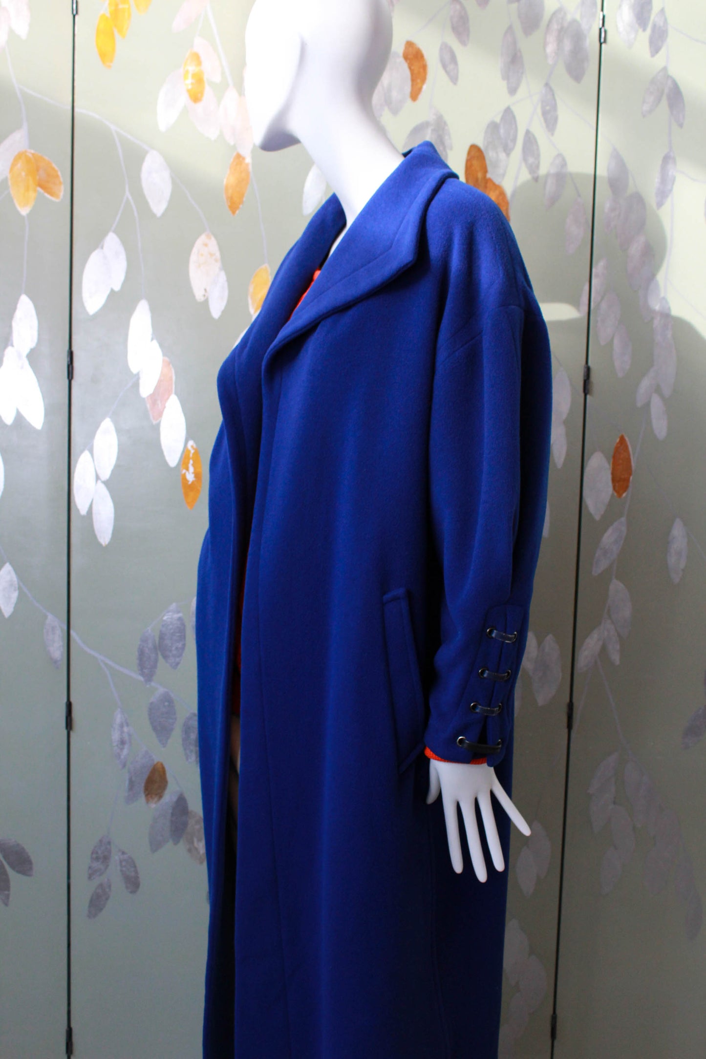 1980s Claude Montana Royal Blue Coat, Large