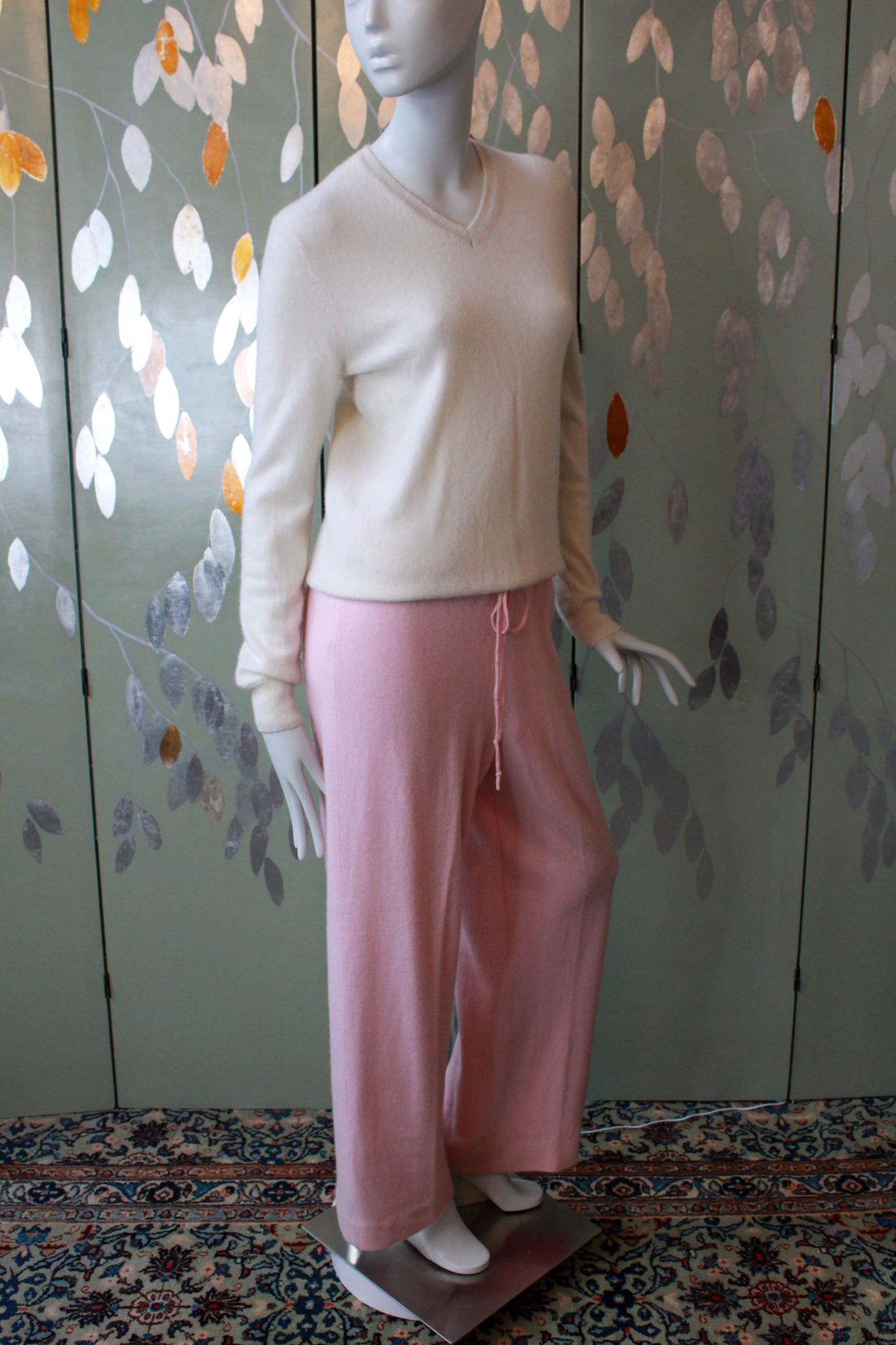 Pale Pink Cashmere Pants, XL