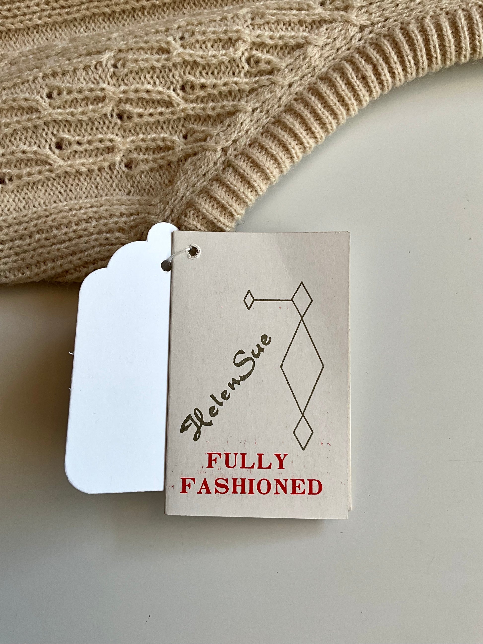 Vintage 1980s Deadstock Cream Knit Sweater Vest Waistcoat Top