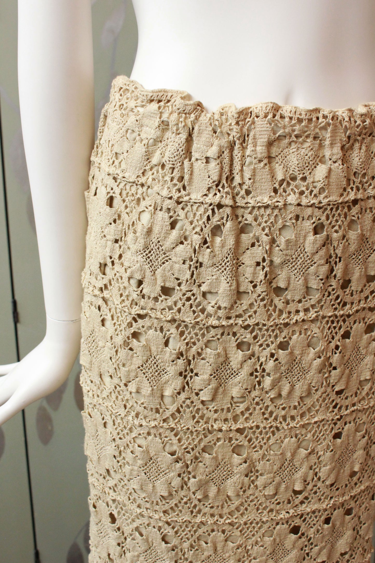 Beige Crochet Matching Set, Mermaid Skirt, Bohemian Matching Set, Bathing Suit Cover Up