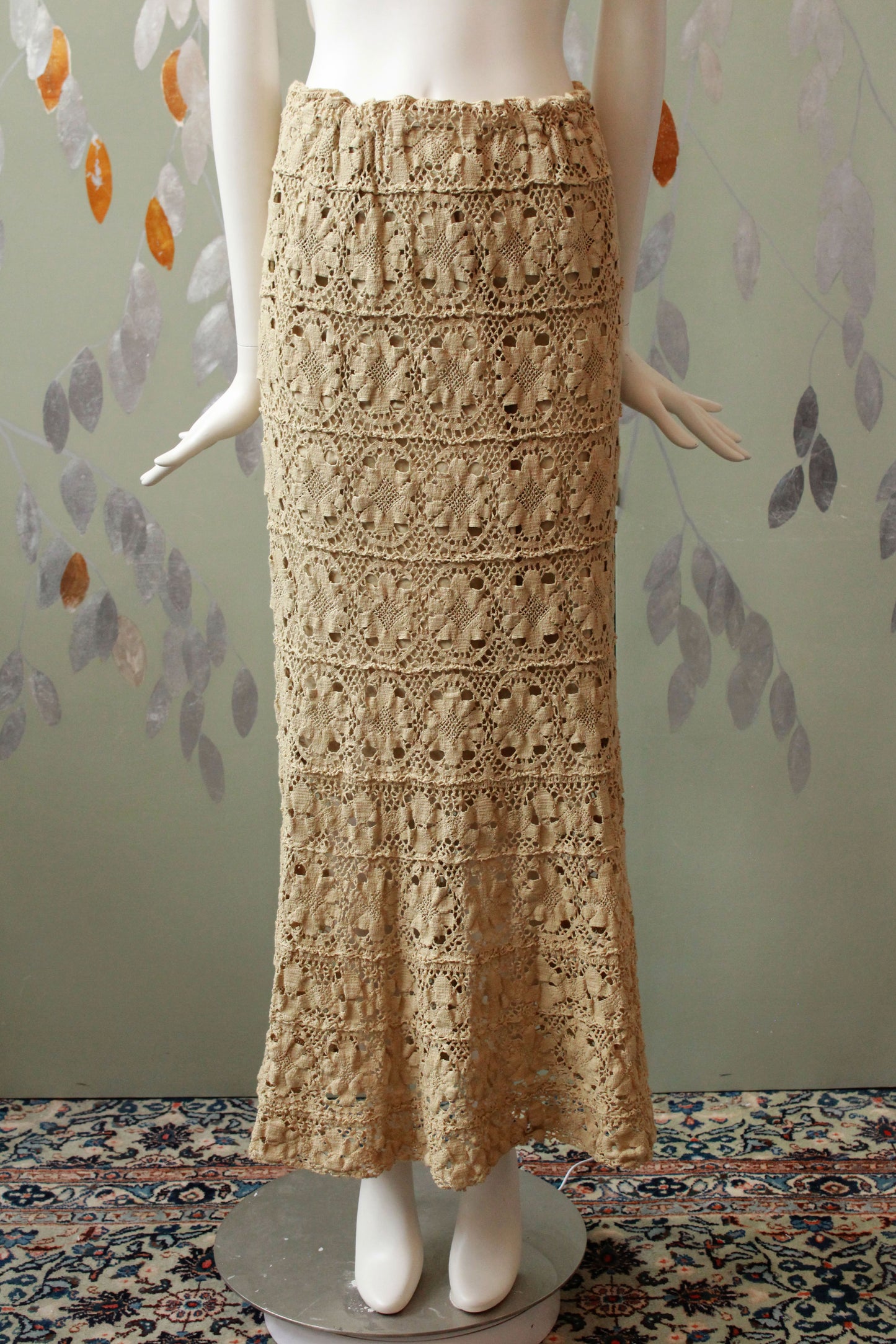 Beige Crochet Matching Set, Mermaid Skirt, Bohemian Matching Set, Bathing Suit Cover Up