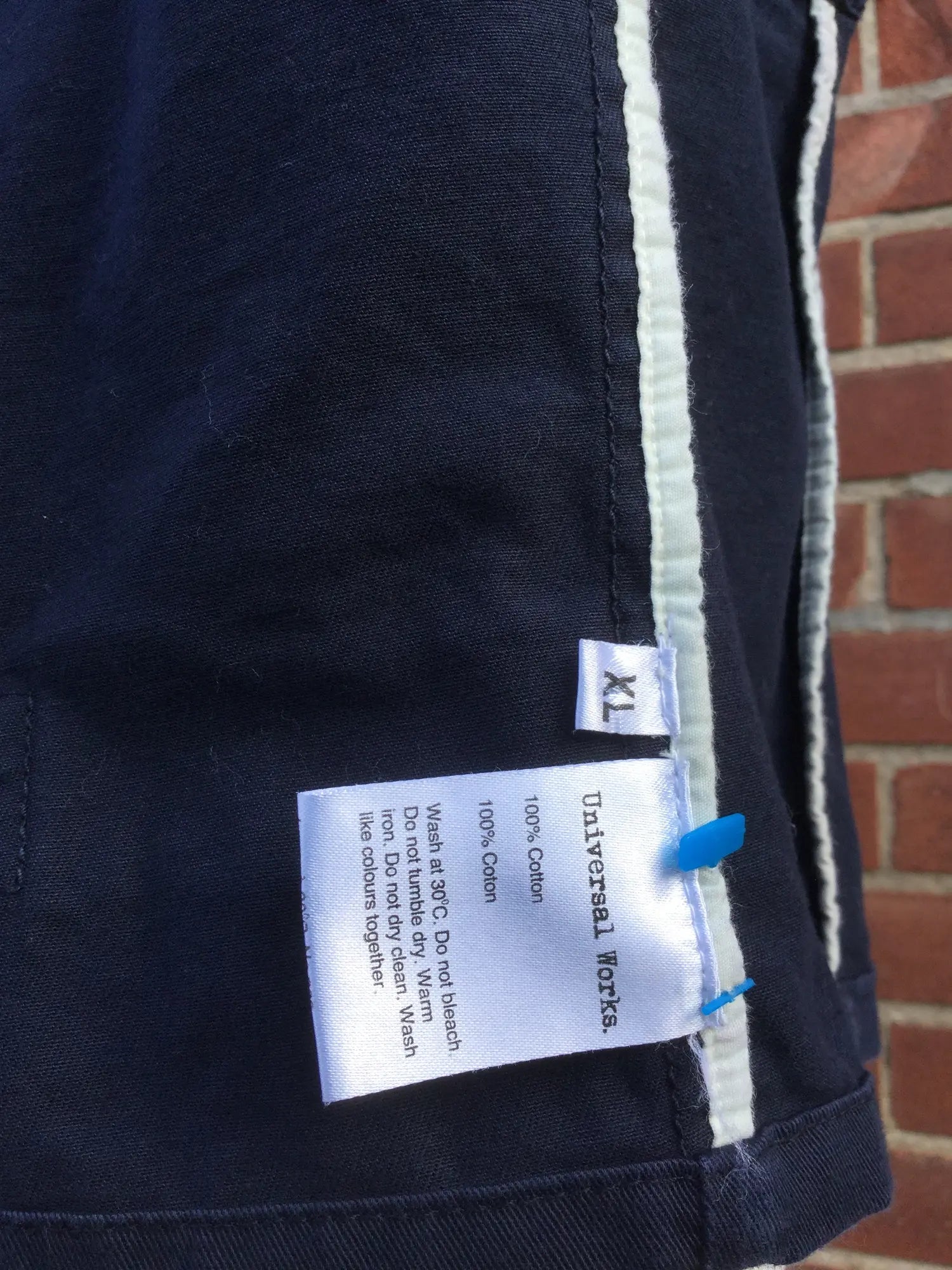 2010s Universal Works Navy Cotton Work Waistcoat (Cropped), Large 