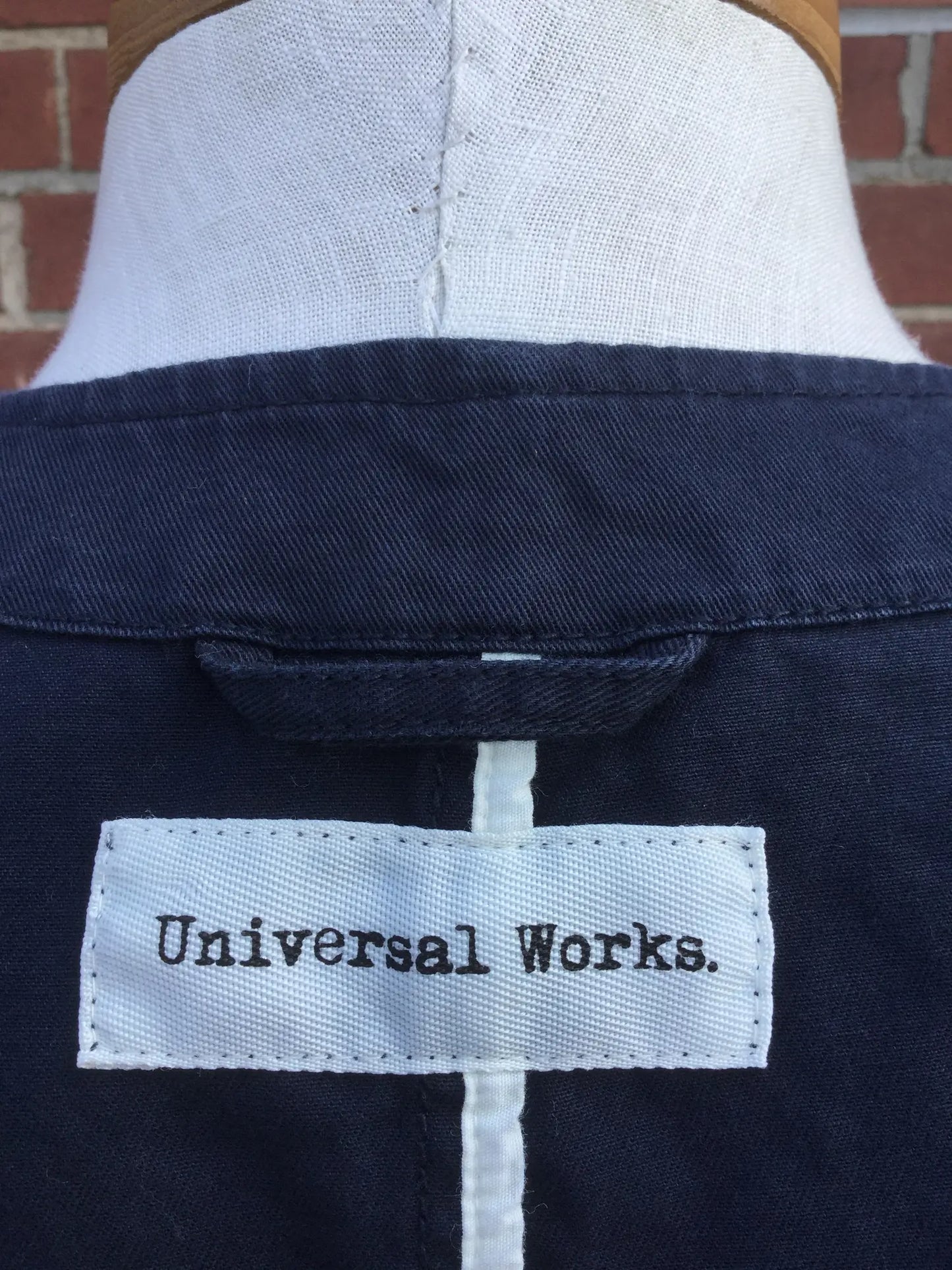 2010s Universal Works Navy Cotton Work Waistcoat (Cropped), Large 