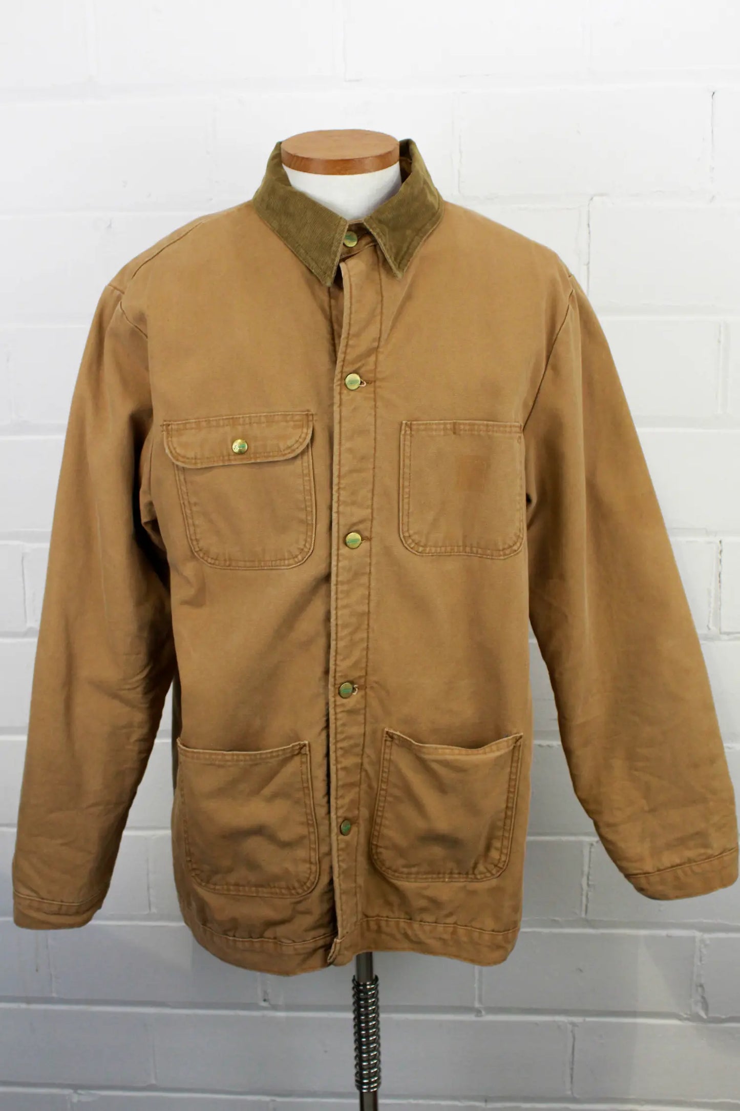 2010s L.C. King Brown Duck Canvas Barn Coat, Large