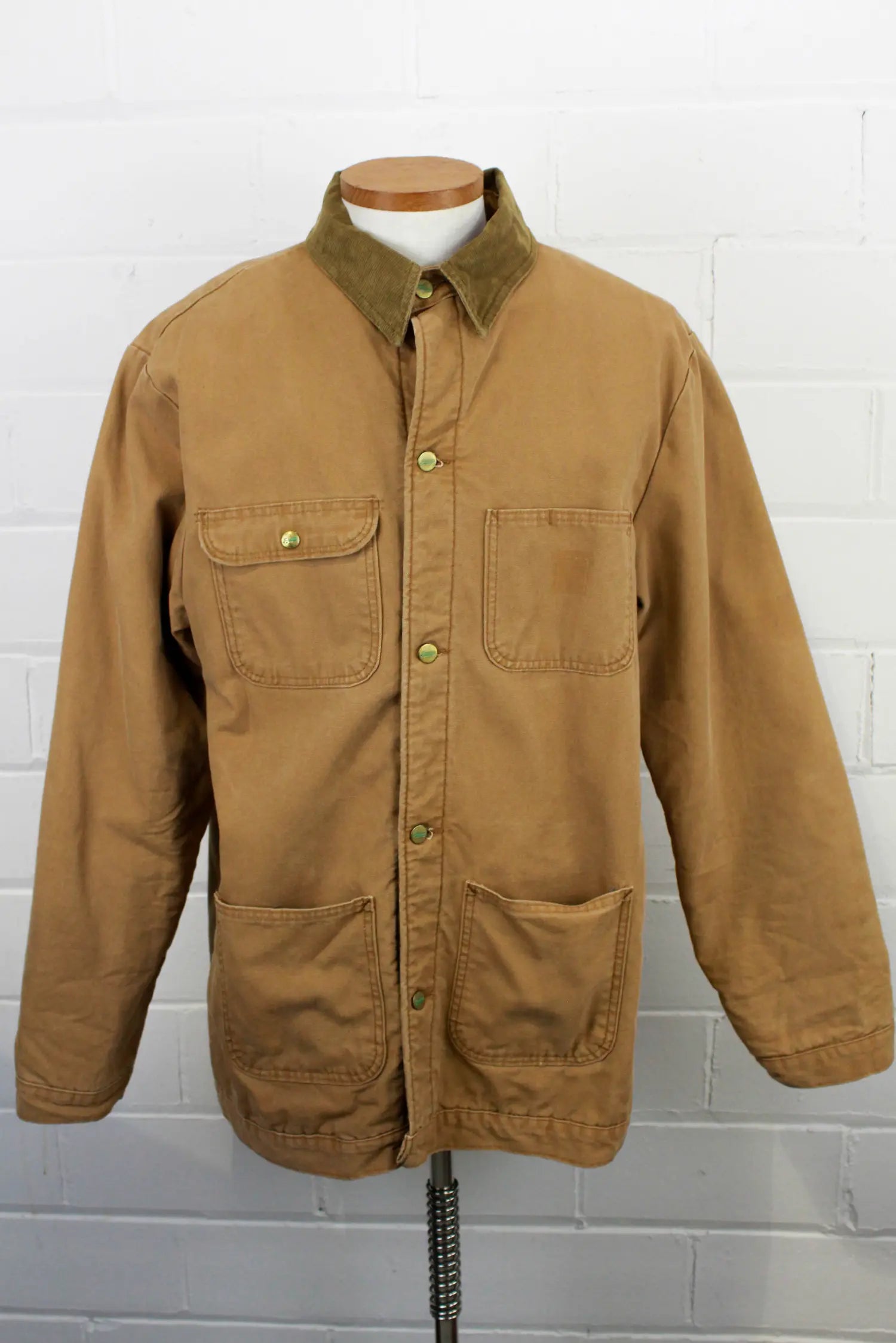 2010s L.C. King Brown Duck Canvas Barn Coat, Large