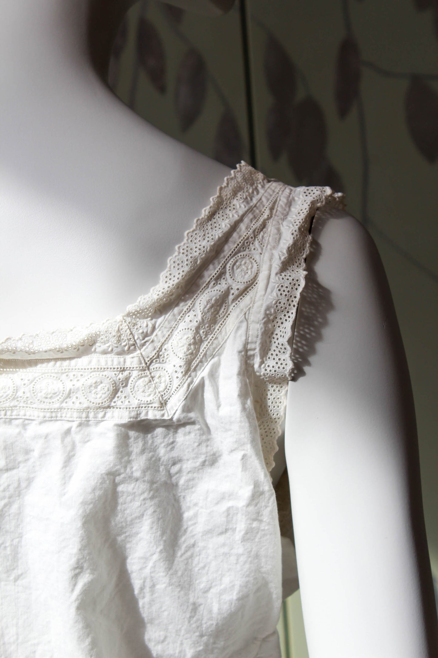Edwardian Cotton Corset Cover, Medium, Bust 38”