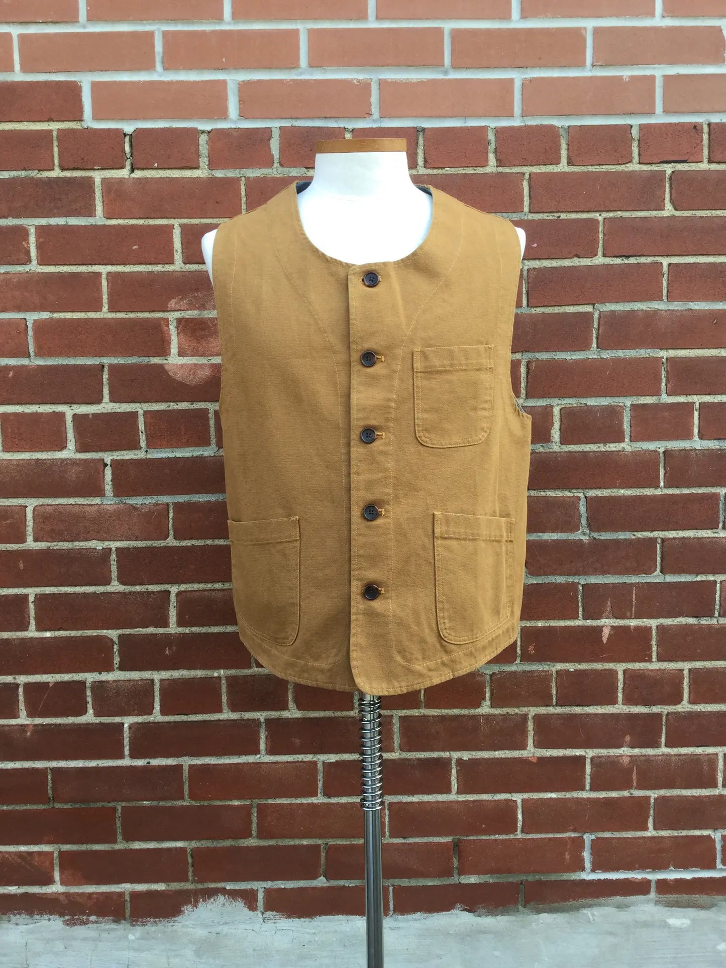 Men's "The Hill Side" American Brown Duck Canvas Weekend Chore Vest, Large