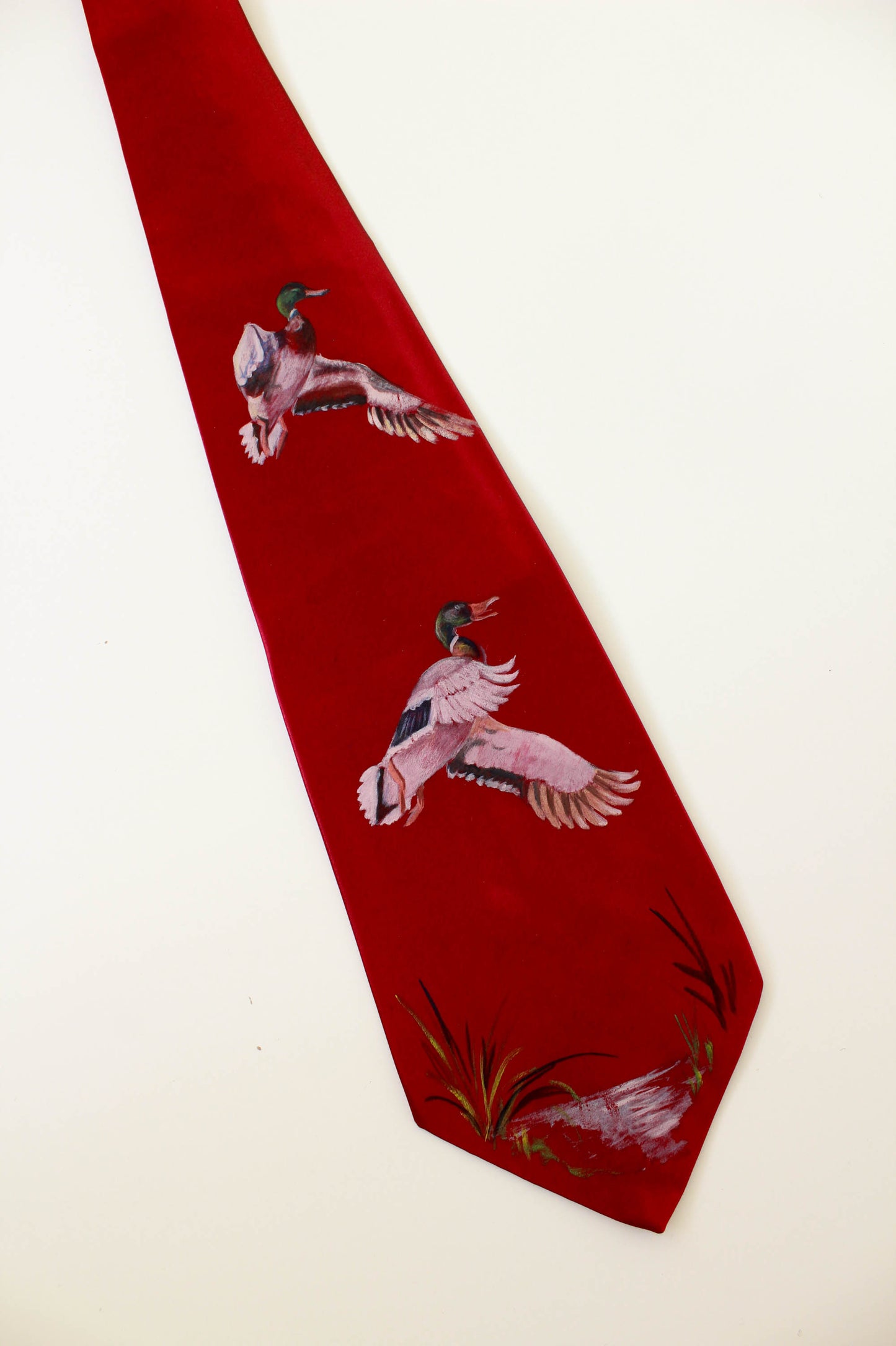 1940s Hand Painted Duck Necktie