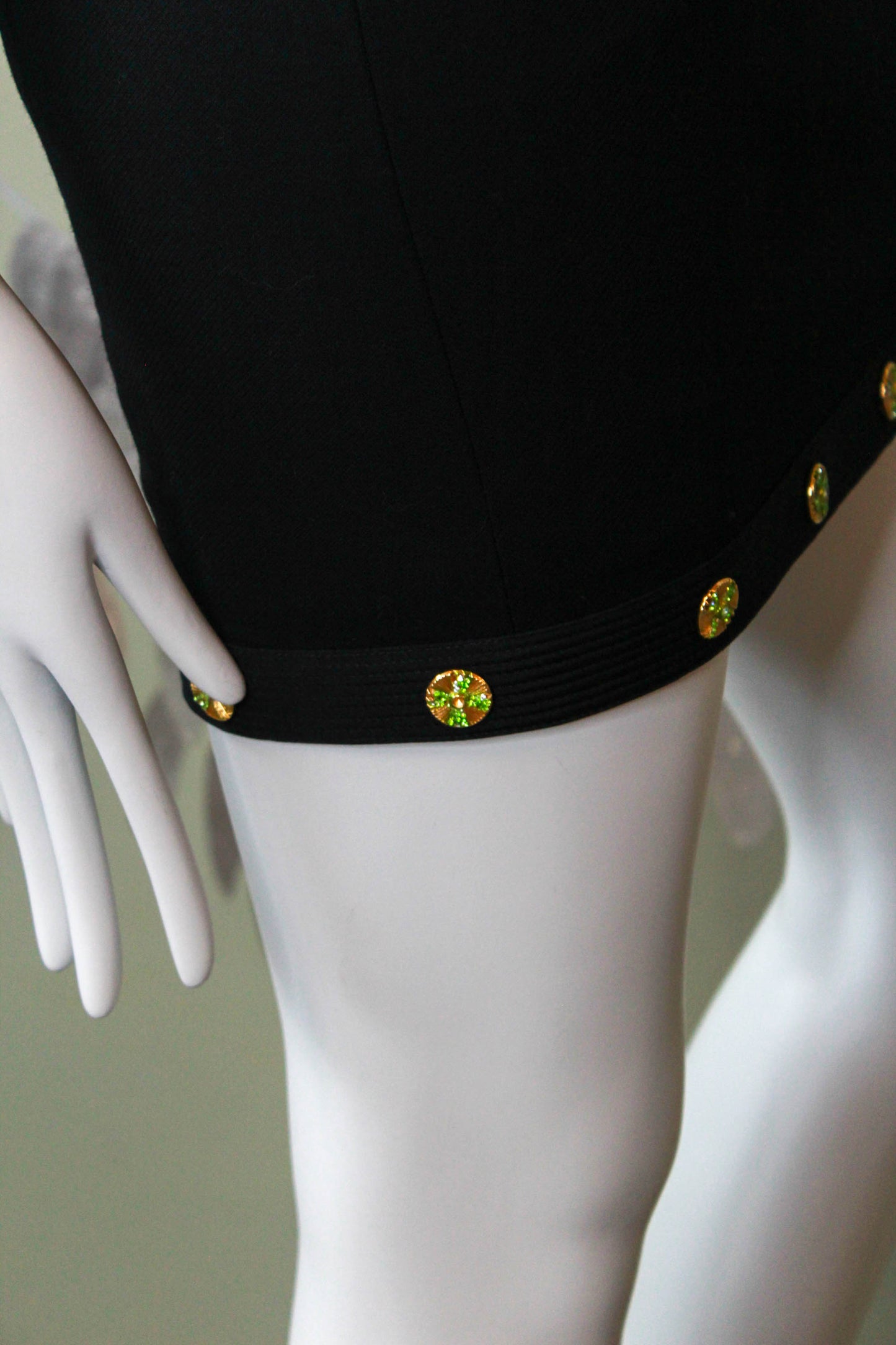 Gianni Versace Black Dress with Medallion Details, Small