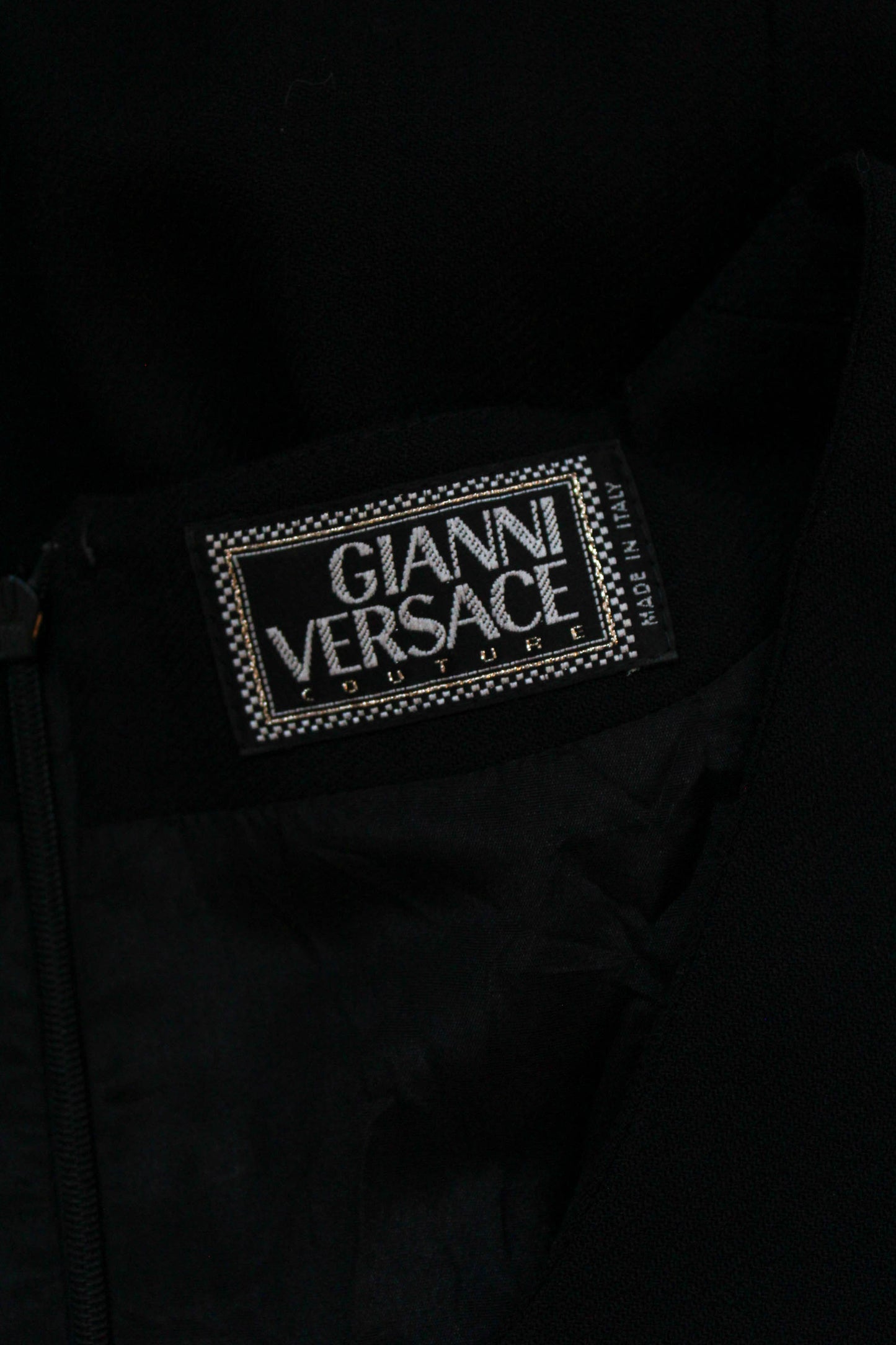 Gianni Versace Black Dress with Medallion Details, Small