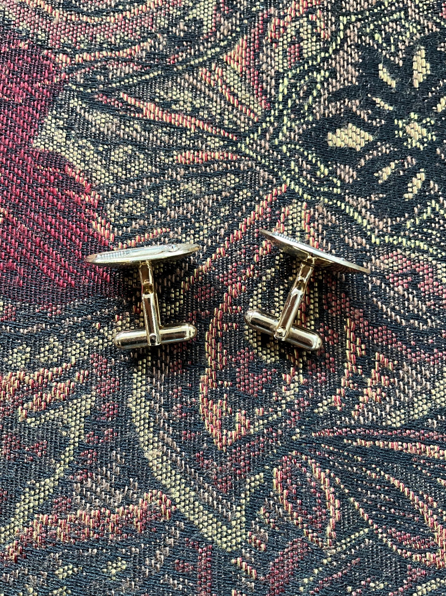 Vintage Gold Tone Novelty Golf Club Cuff Links 