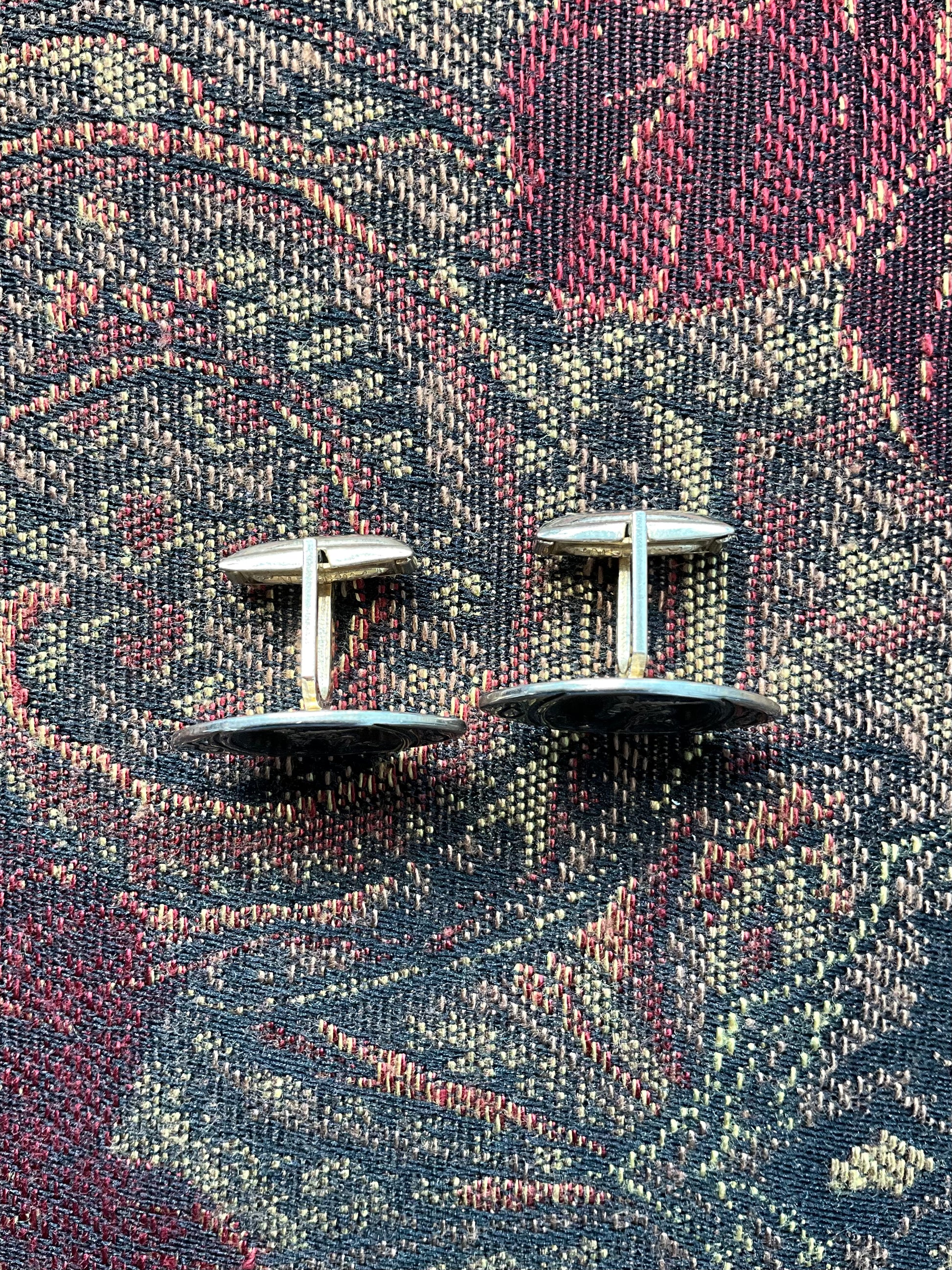 Vintage Gold Tone Novelty Golf Club Cuff Links 