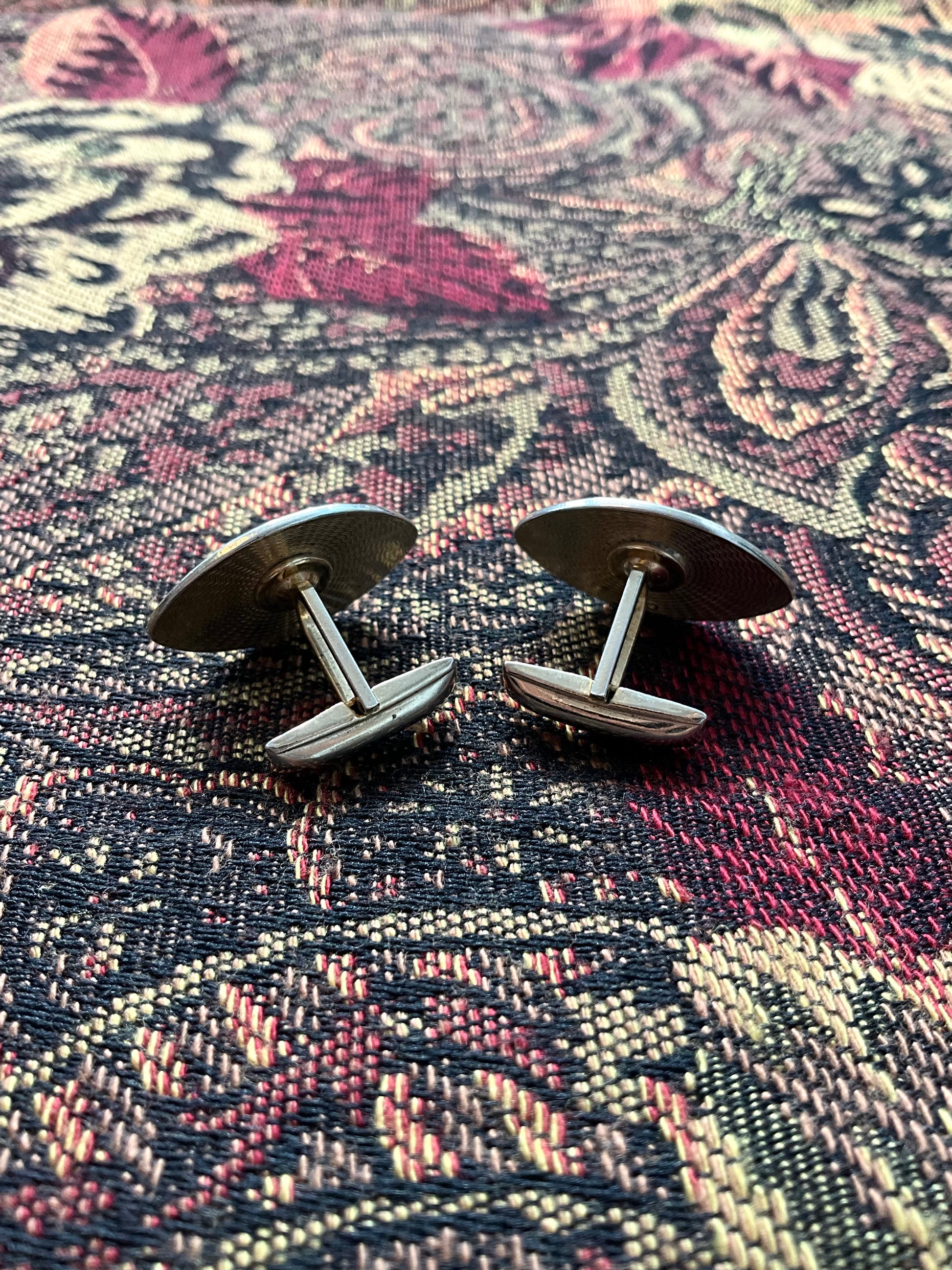 Vintage Gold Tone Novelty Golf Club Cuff Links 