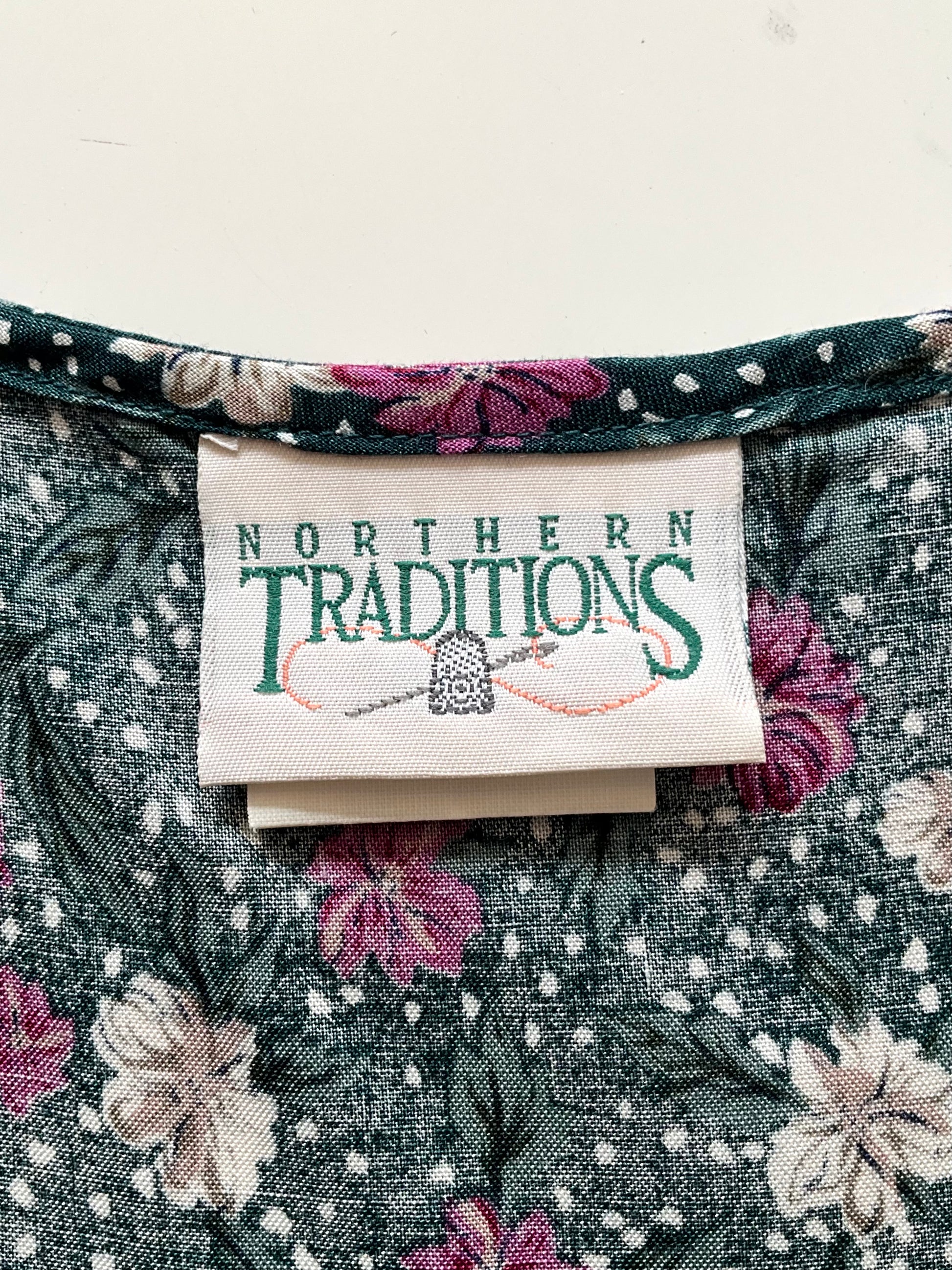 Floral fabric with 'Northern Traditions' label