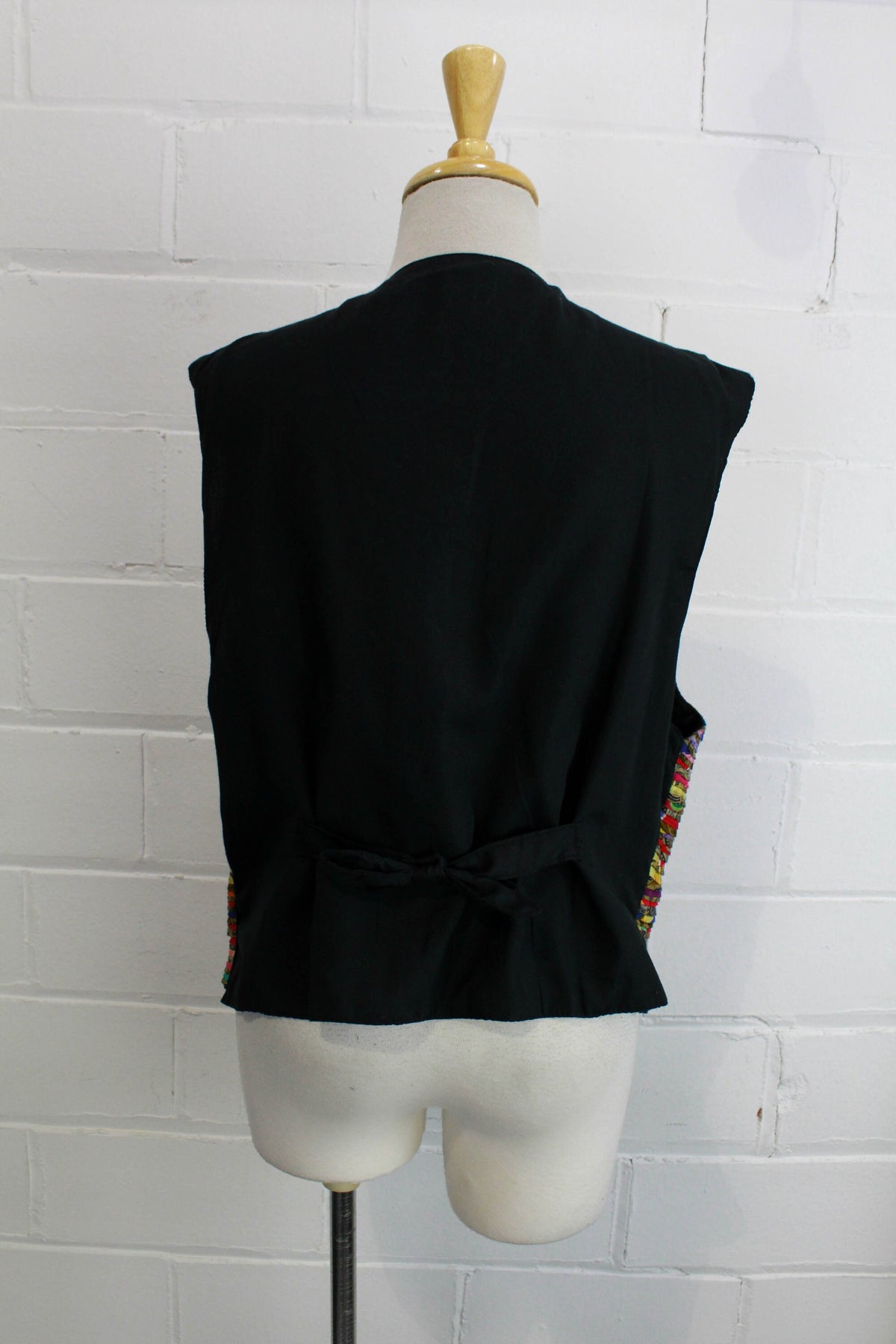 1990s Pleated Multicoloured Vest by Halsey Collection, Medium