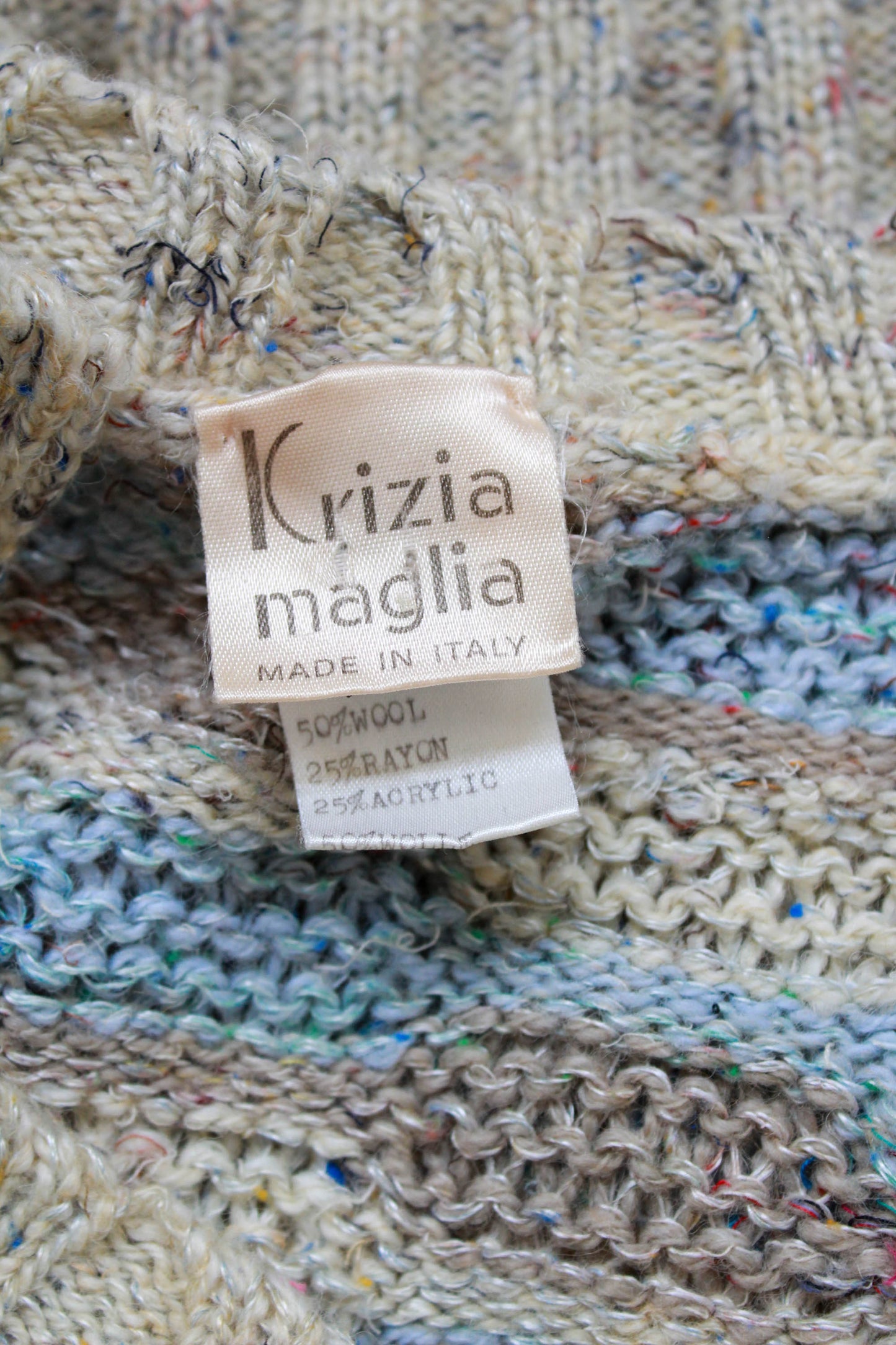 Krizia Striped Knit Cardigan, Medium