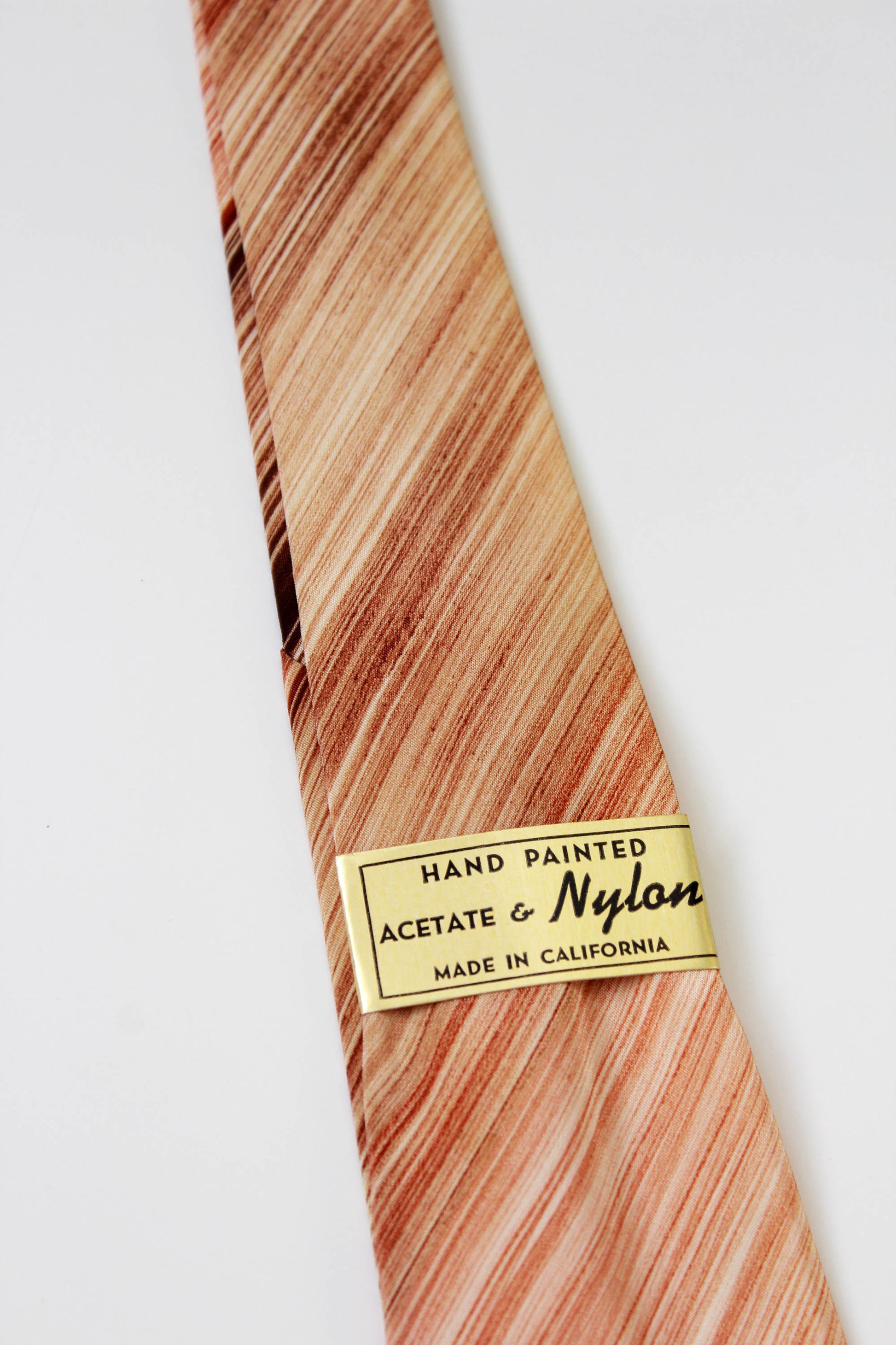 1940s hand painted dog necktie, deadstock original label, wide tongue vintage 40s swing tie 