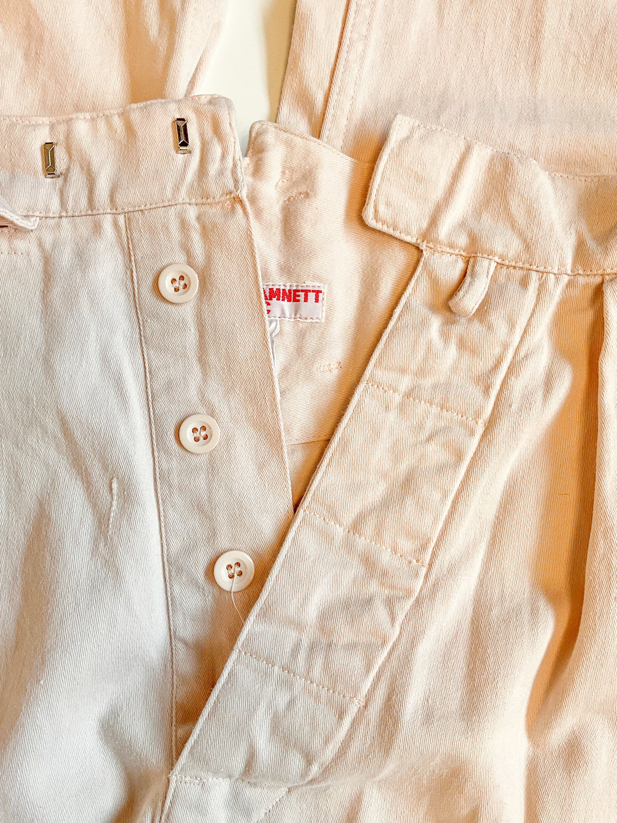 Vintage 1980s Katharine Hamnett Pink Cotton Pleated Straight Pants, Small 