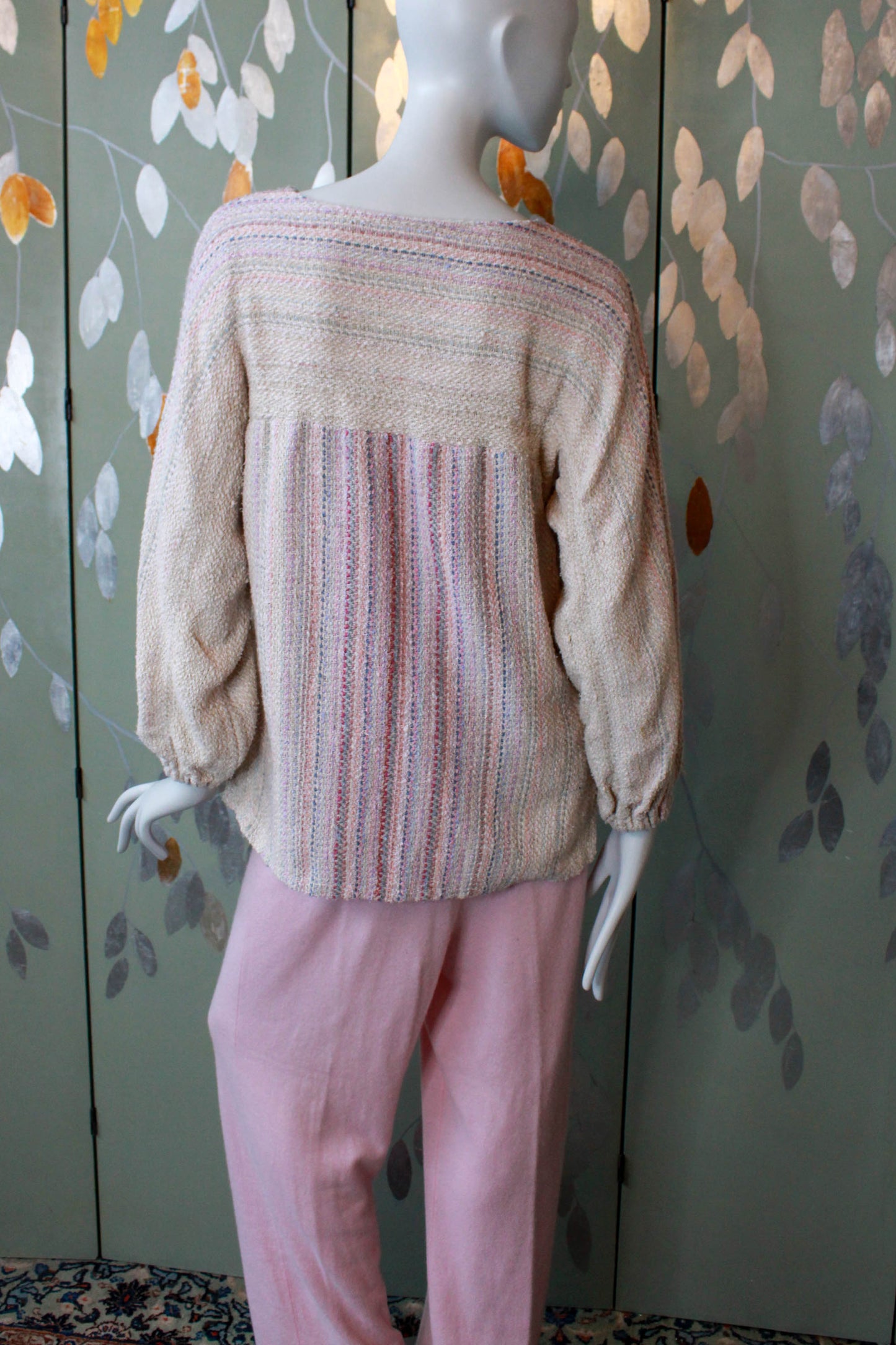 Pastel Hand Knit Sweater, Large