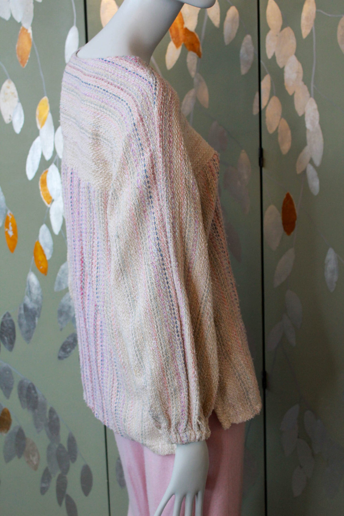 Pastel Hand Knit Sweater, Large